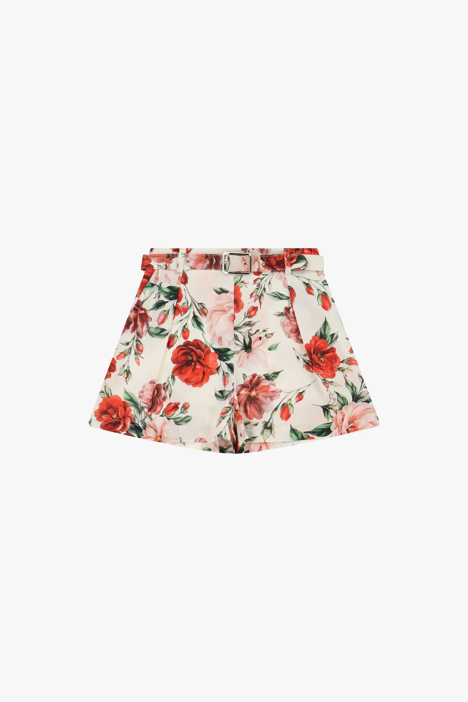 Floral Belted Shorts