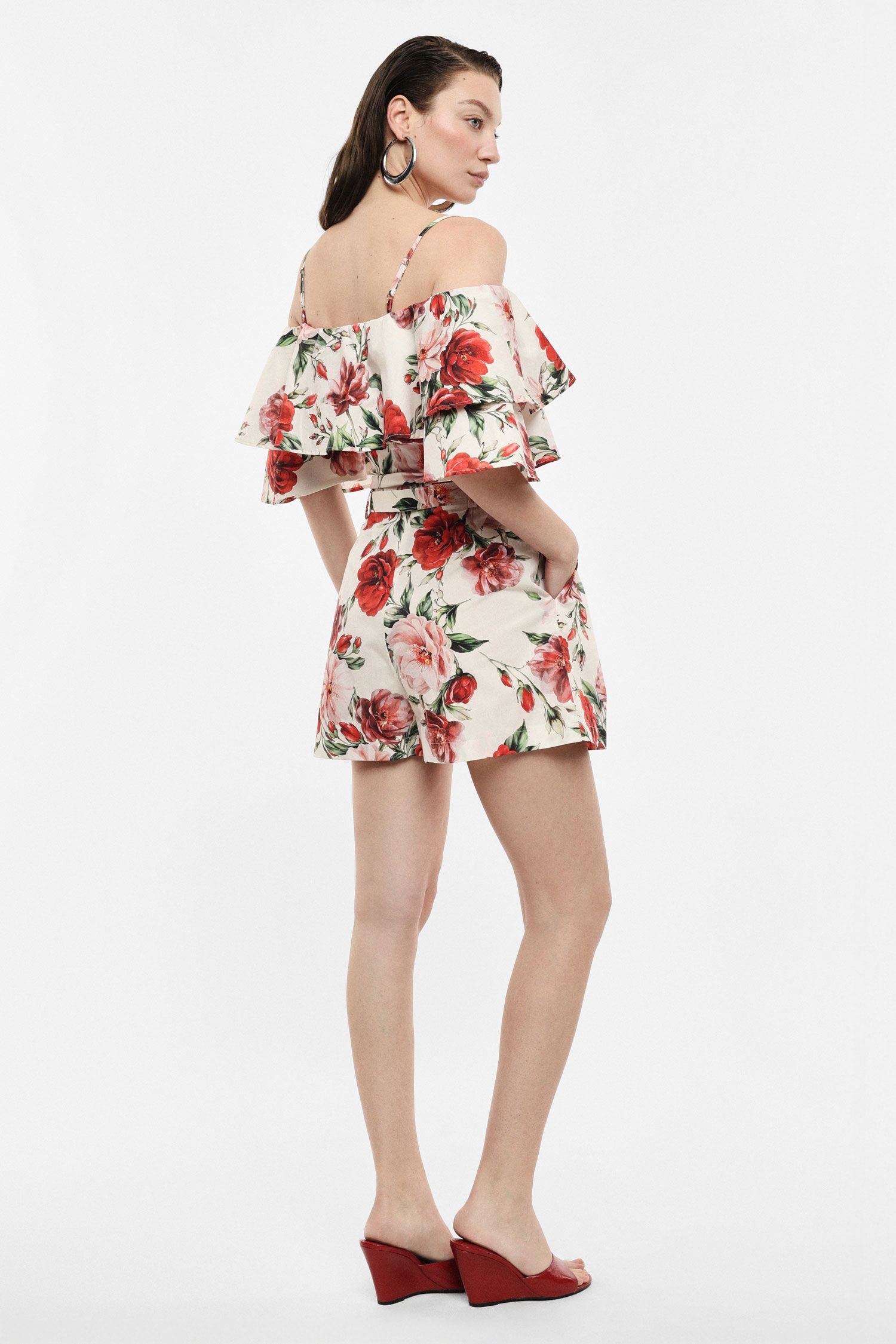 Floral Belted Shorts