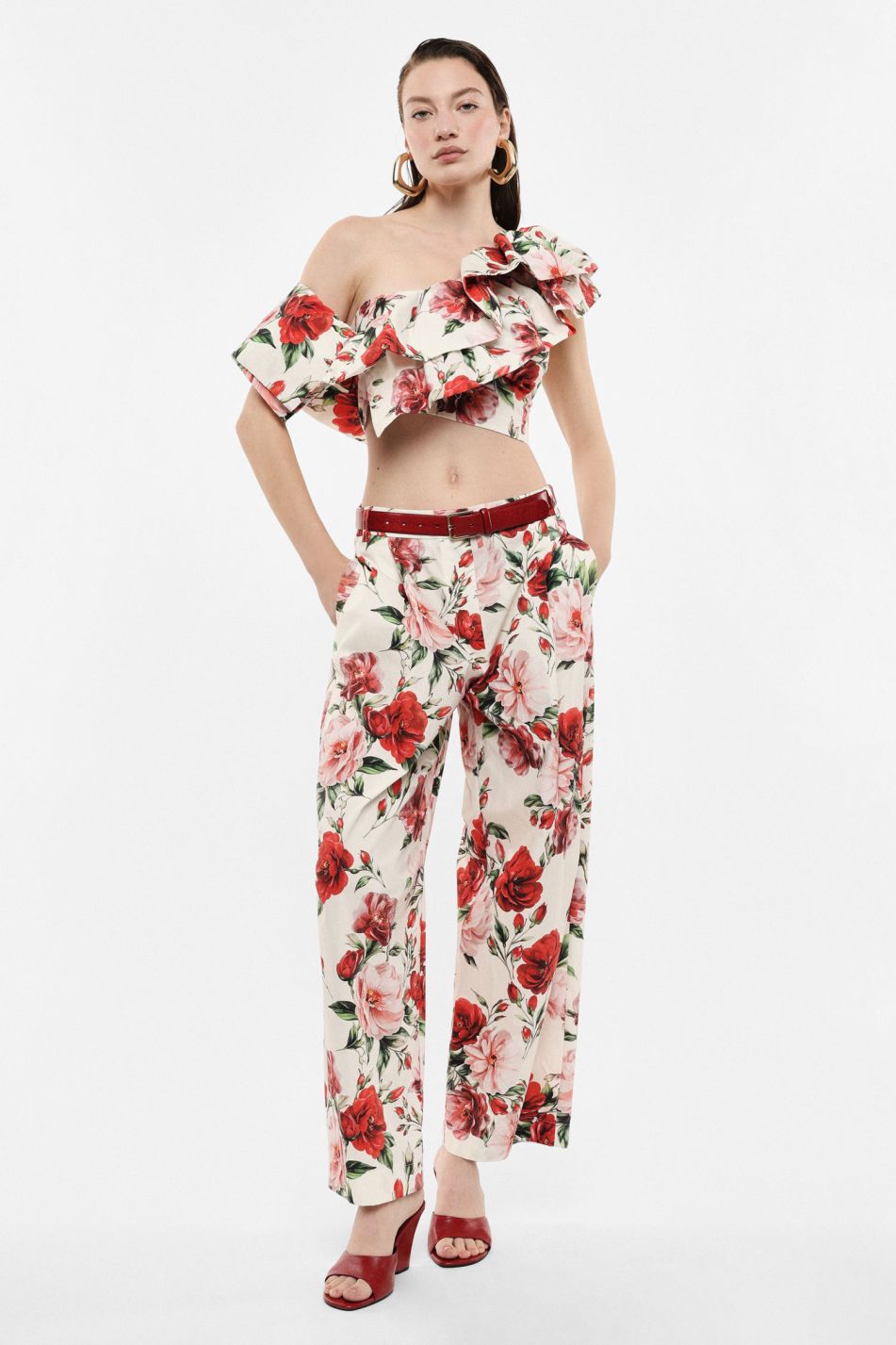 Floral Wide-Leg Pants