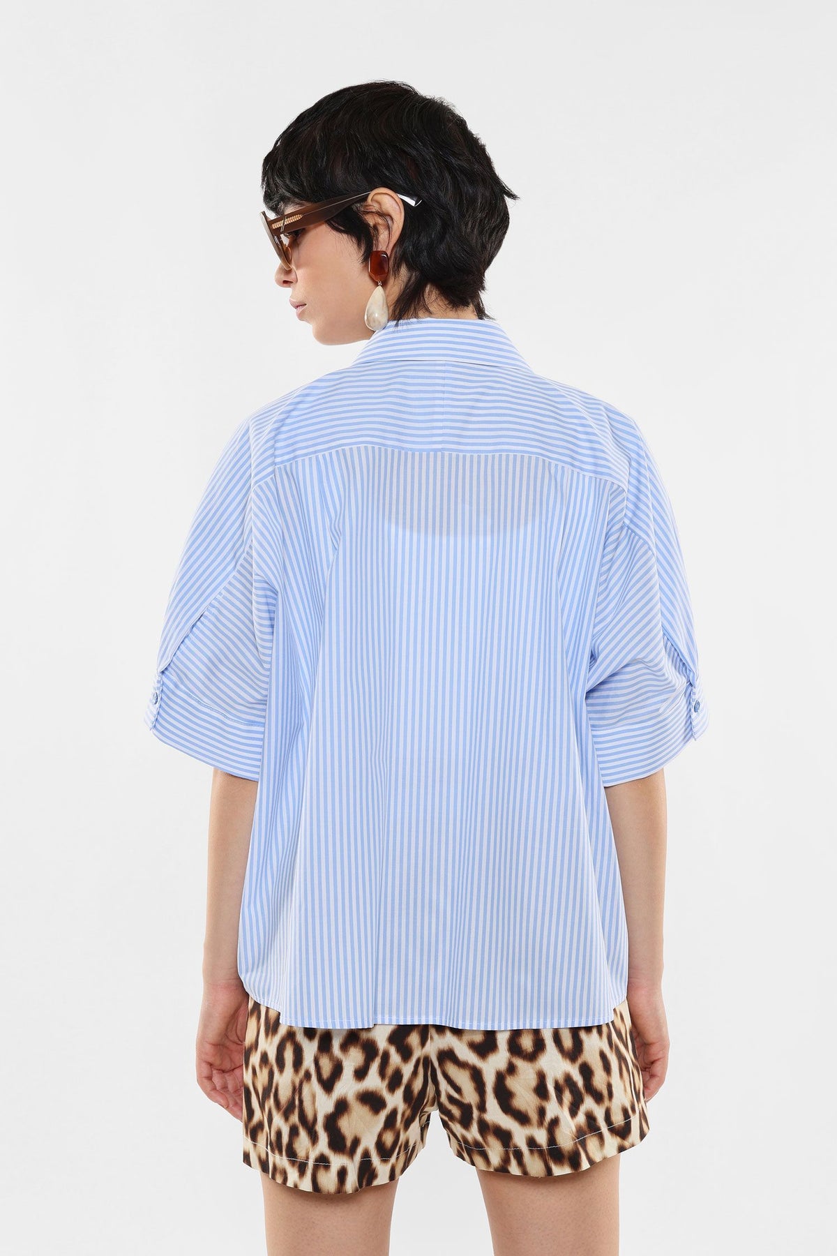 Oversized Striped Cotton Shirt