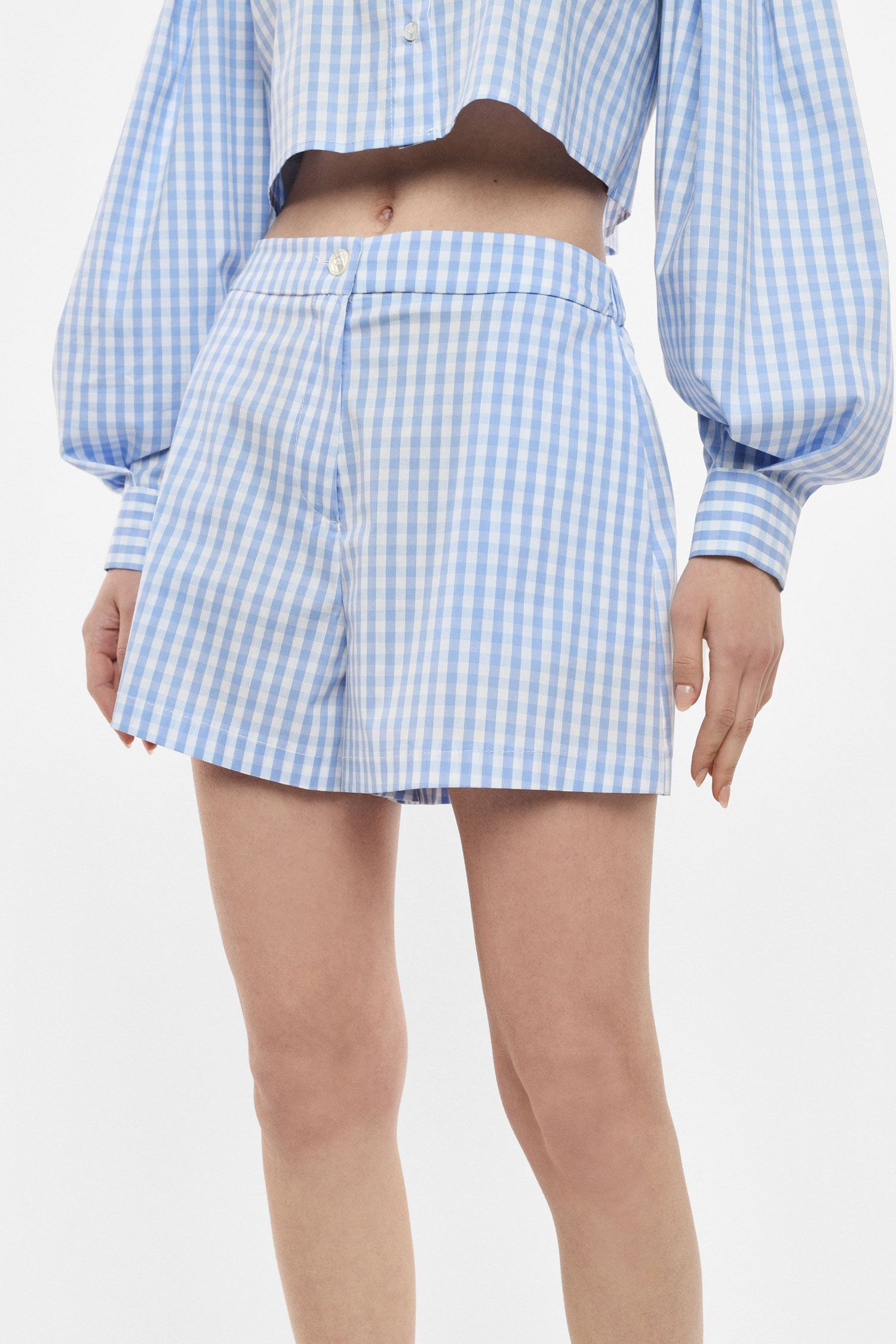 Blue Gingham Short