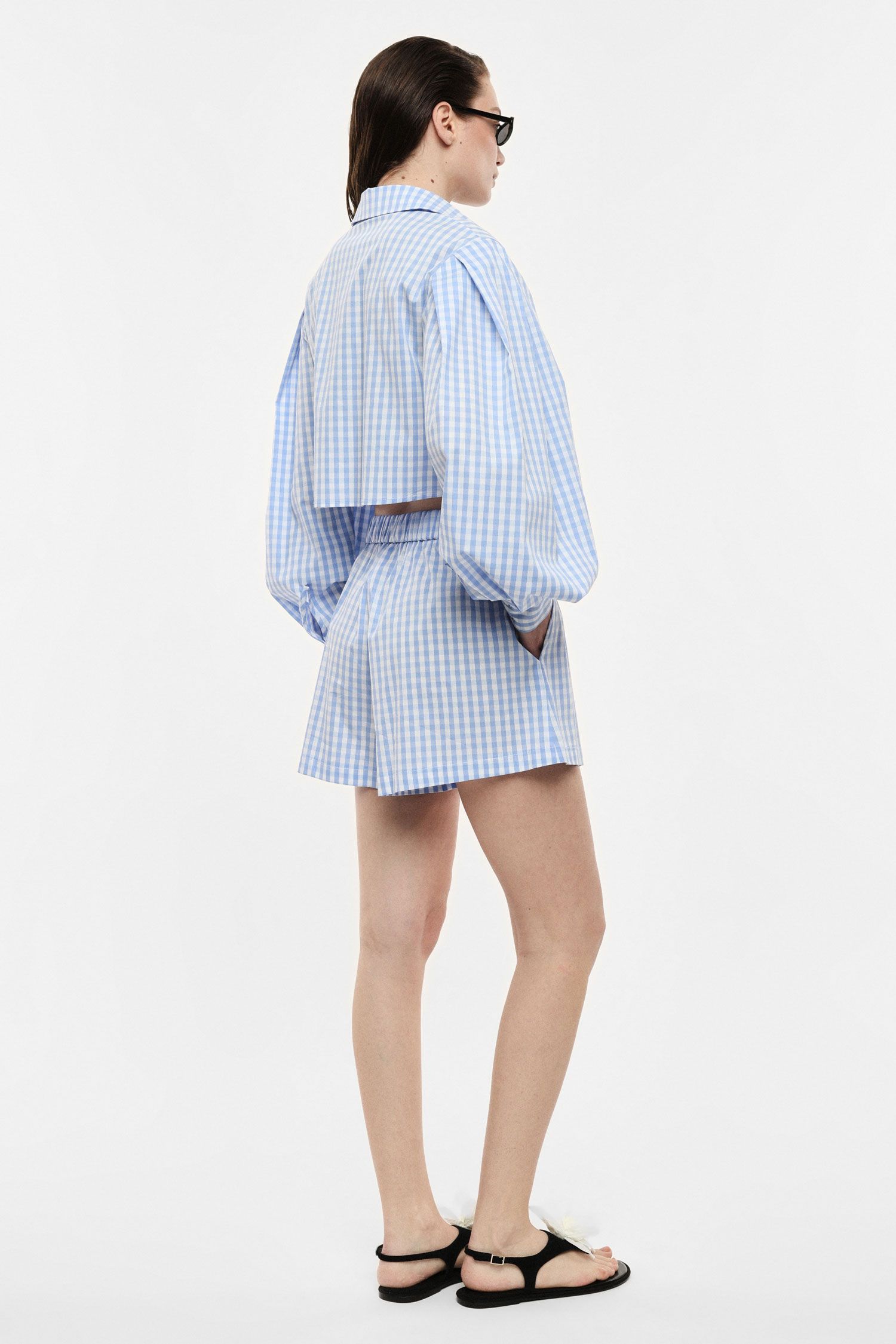 Blue Gingham Short