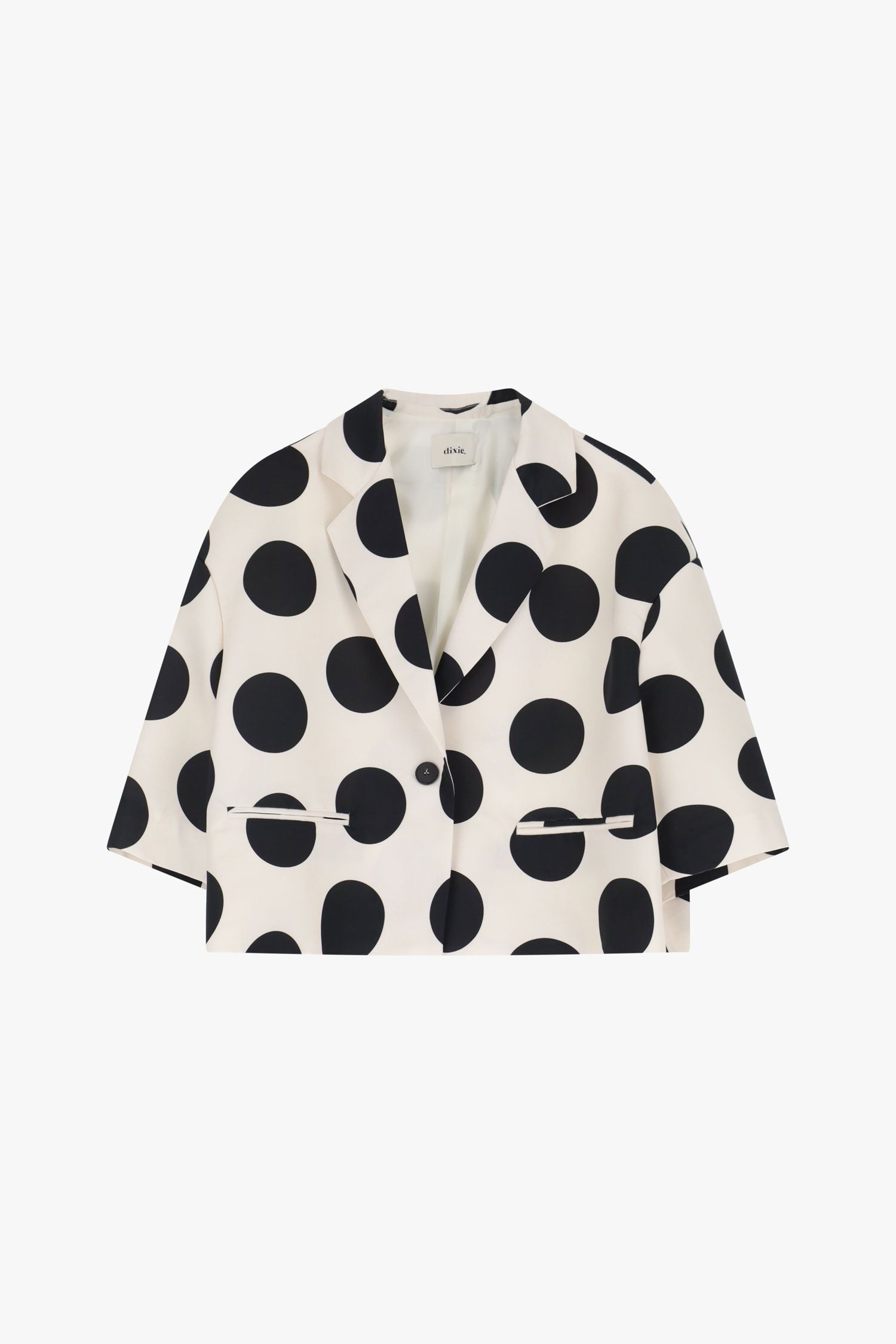 Polka-Dot Cropped Jacket