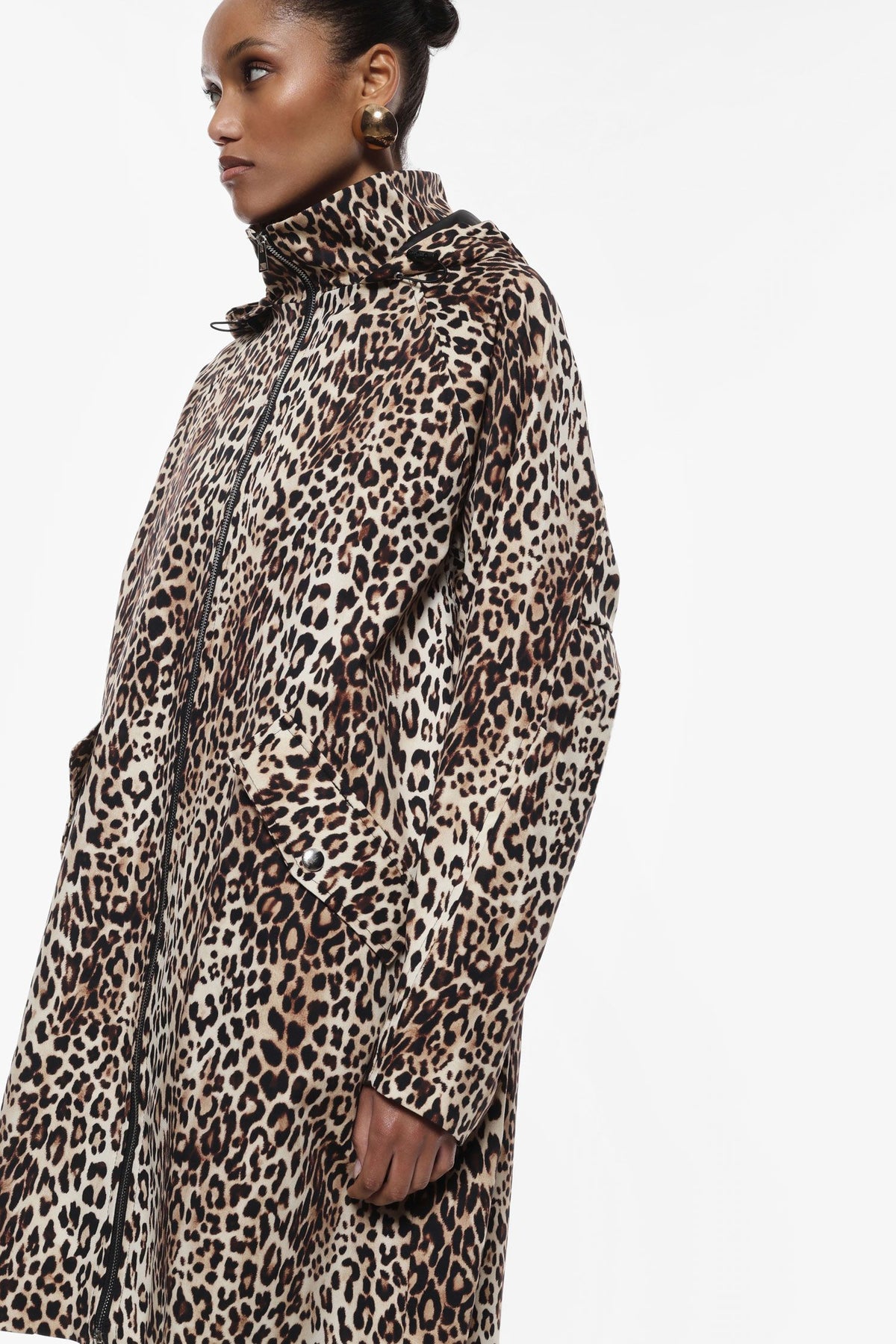 Manteau à imprimé animalier