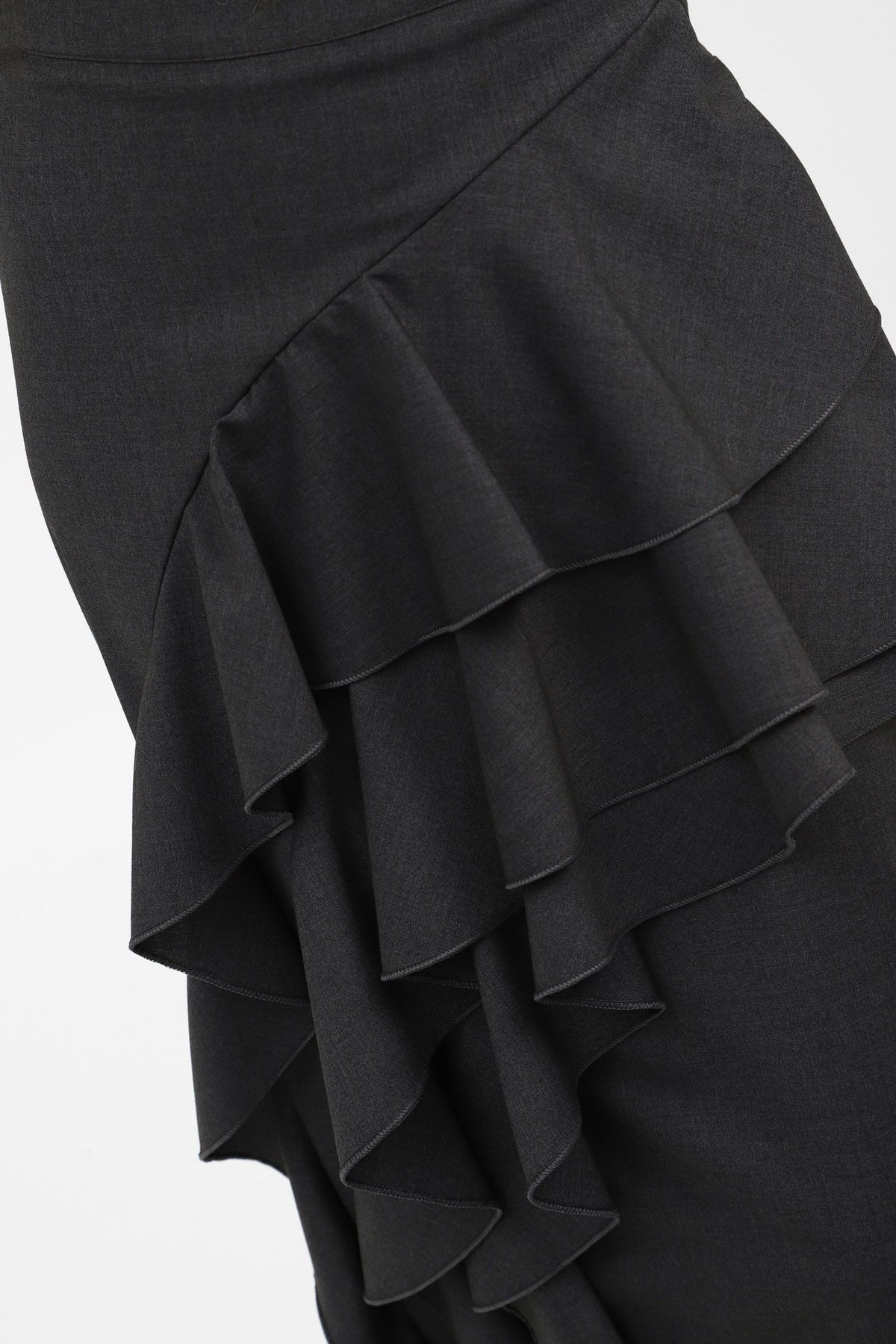 Asymmetric Ruffled Skirt