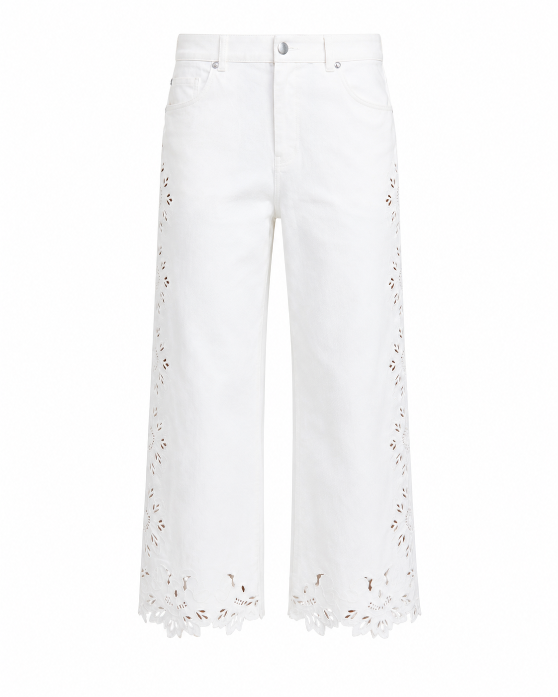 EMBROIDERED STRAIGHT-LEG PANTS