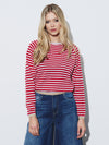 Red striped cashmere sweater
