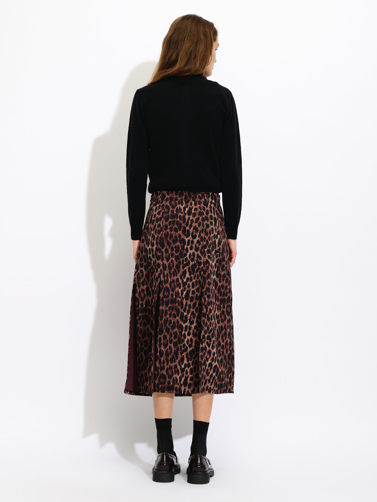 Leopard Slit Skirt