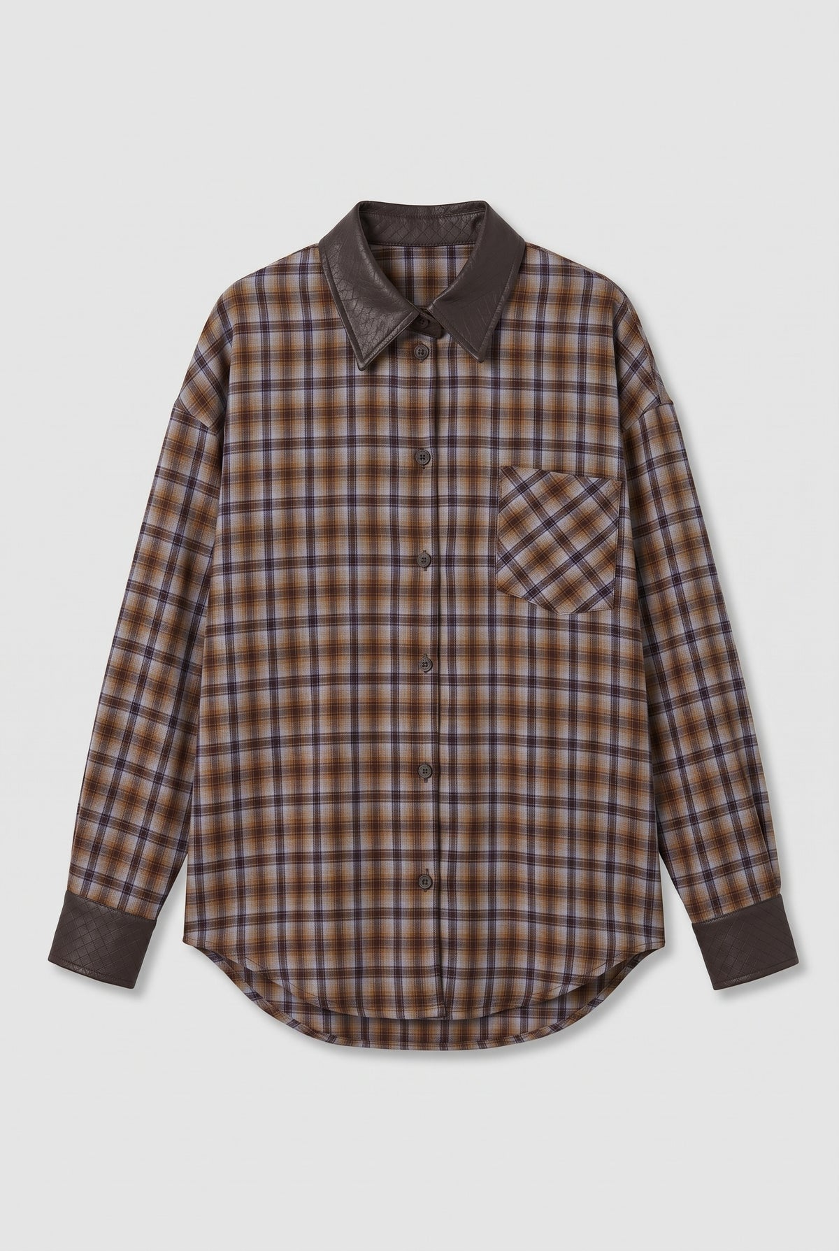 Checked overshirt - Multi - flat lay