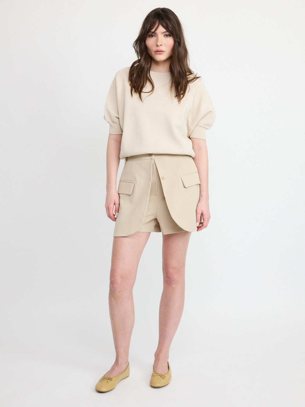 Pull à manches bouffantes