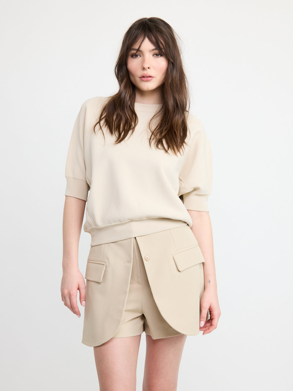 Pull à manches bouffantes