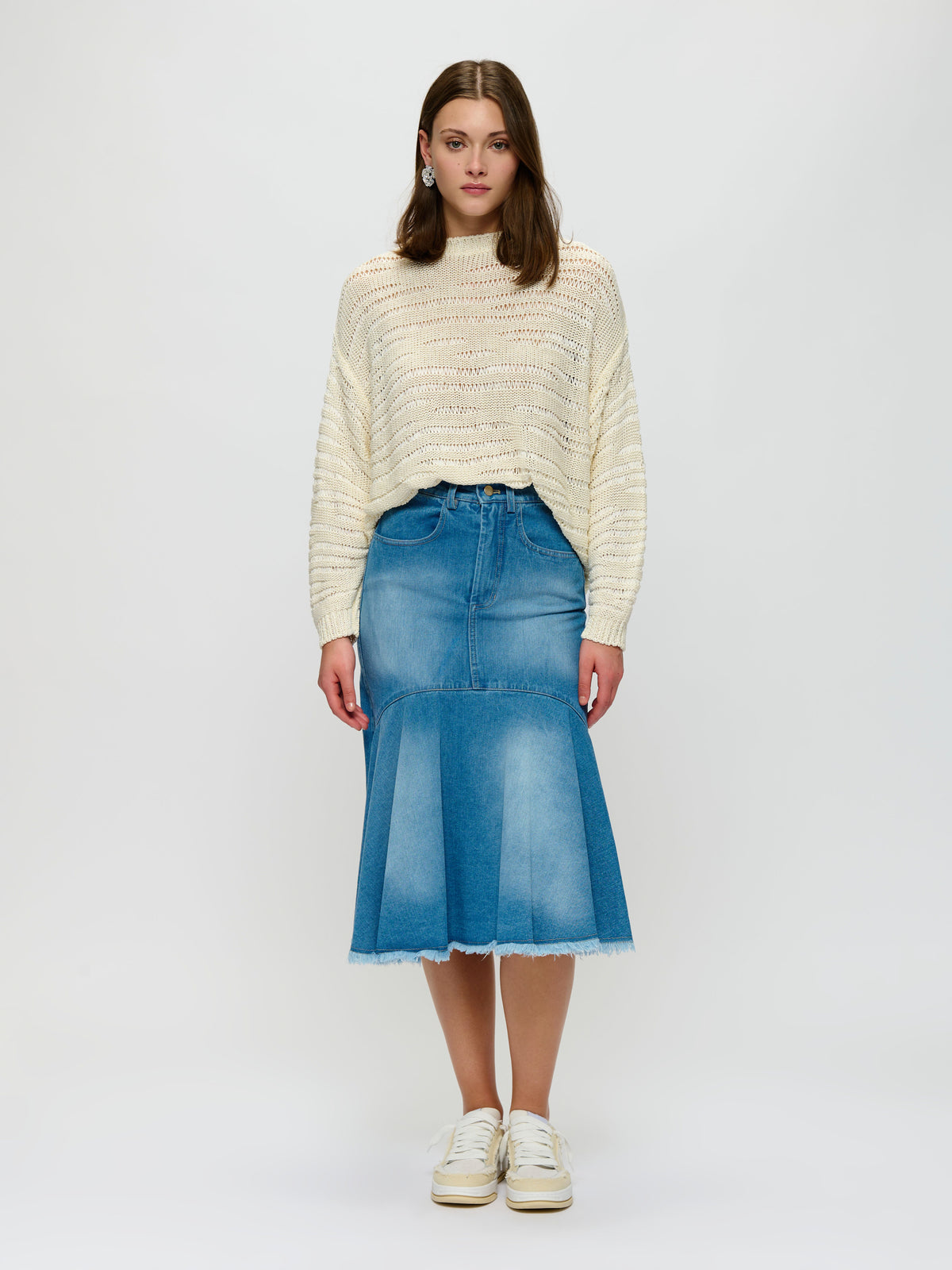 Western-Inspired Denim Skirt