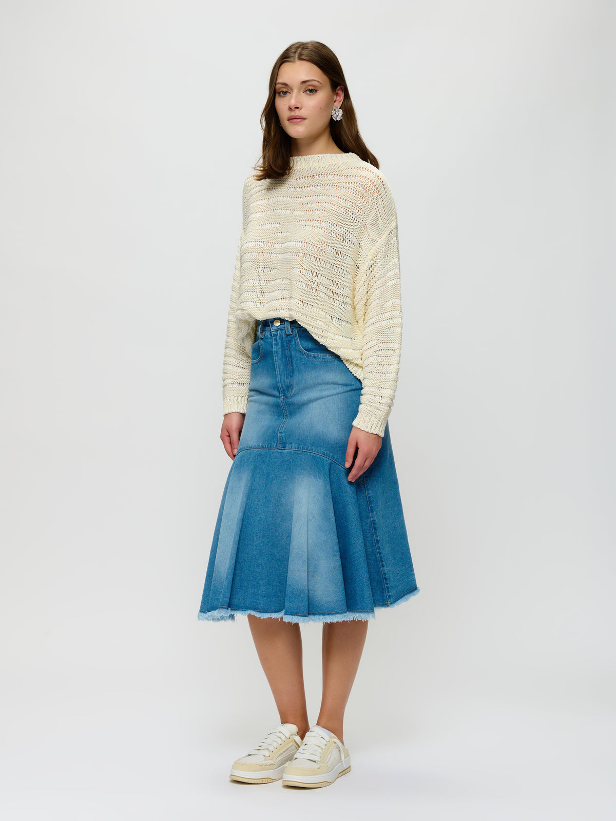 Western-Inspired Denim Skirt