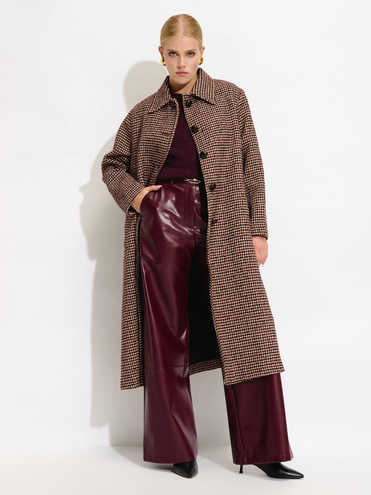 Classic Houndstooth Coat