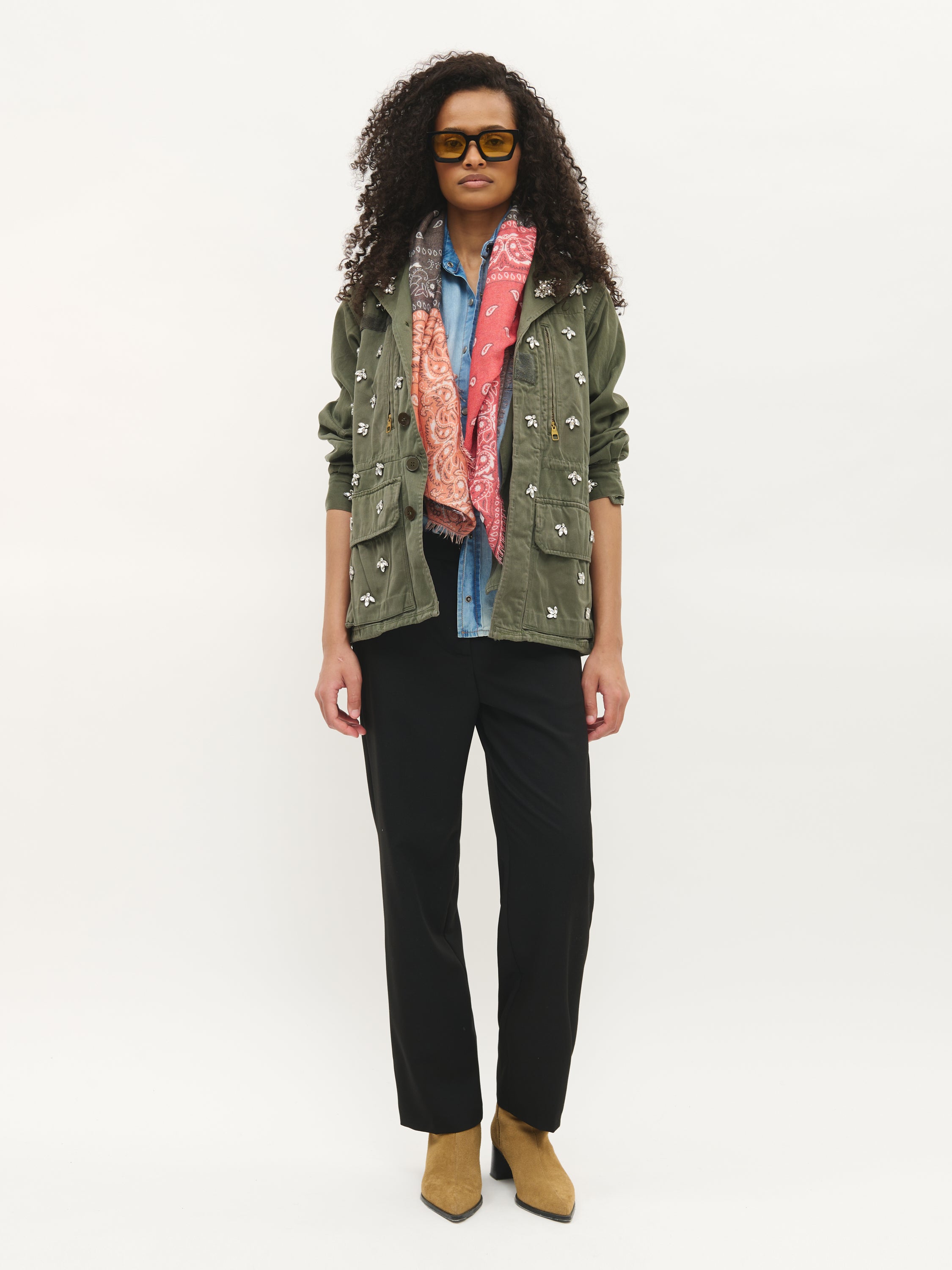 Rhinestone Detail Jacket