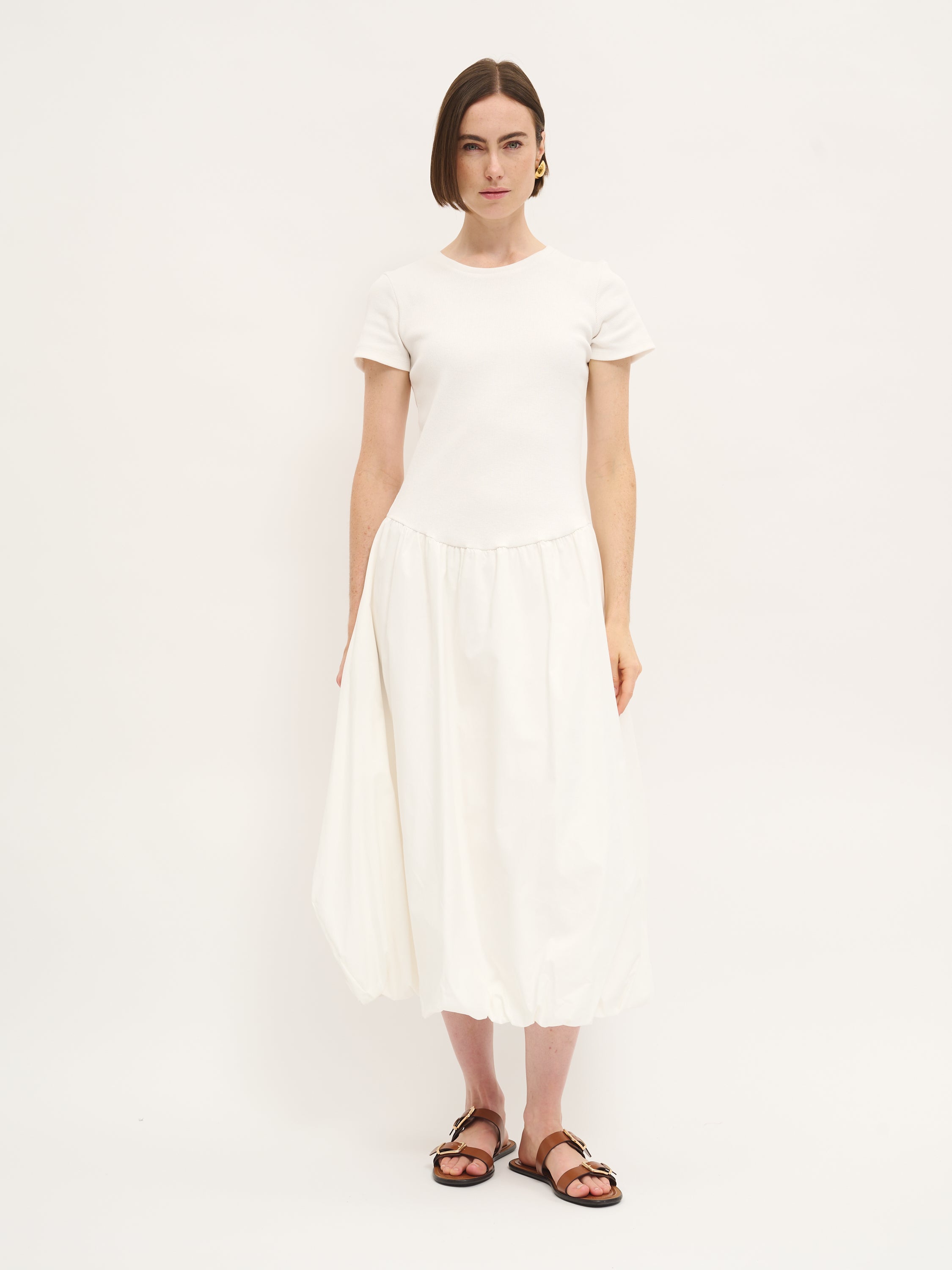 Balloon Hem Contrast Dress