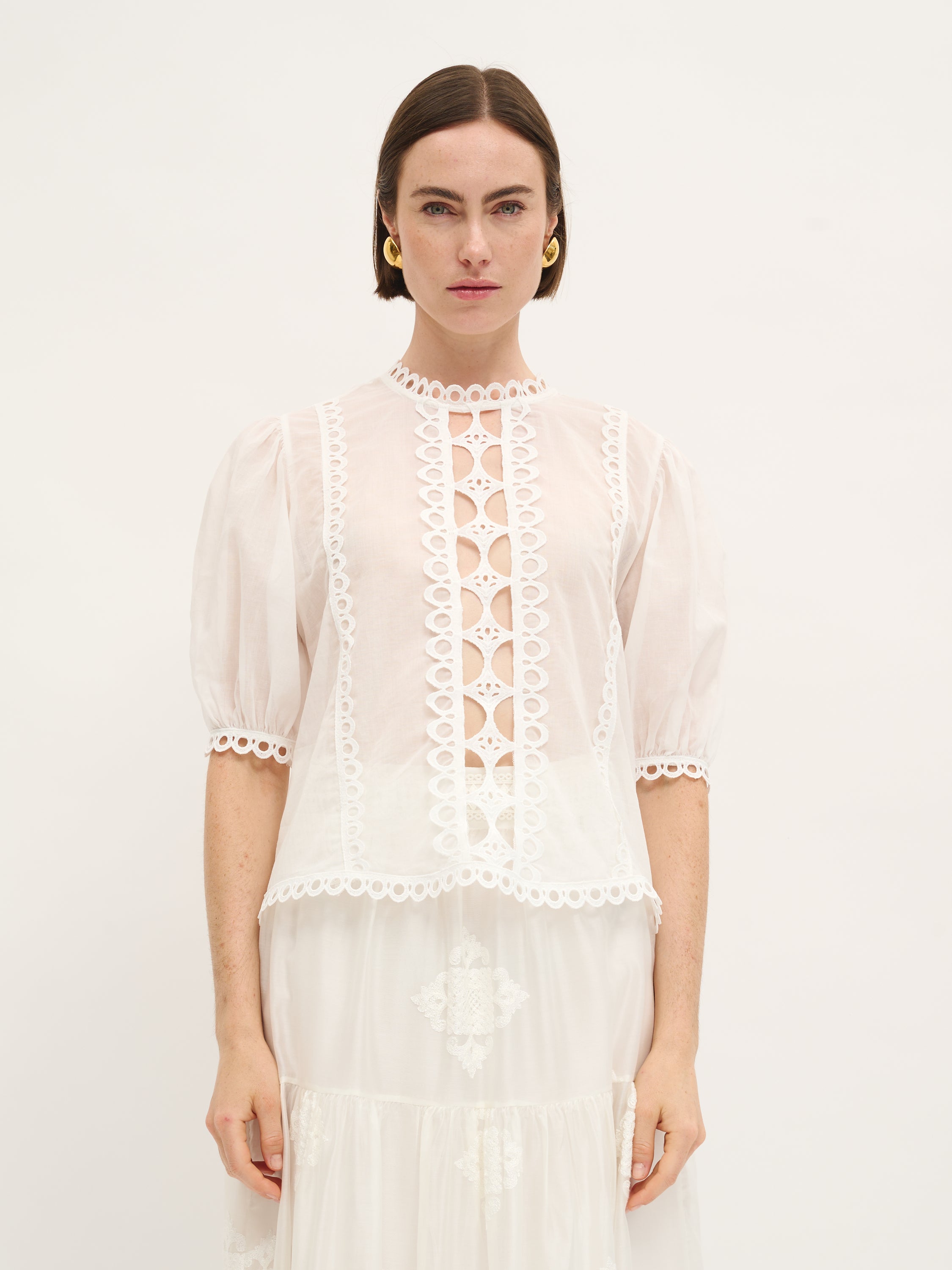 Embroidered Cotton Blouse