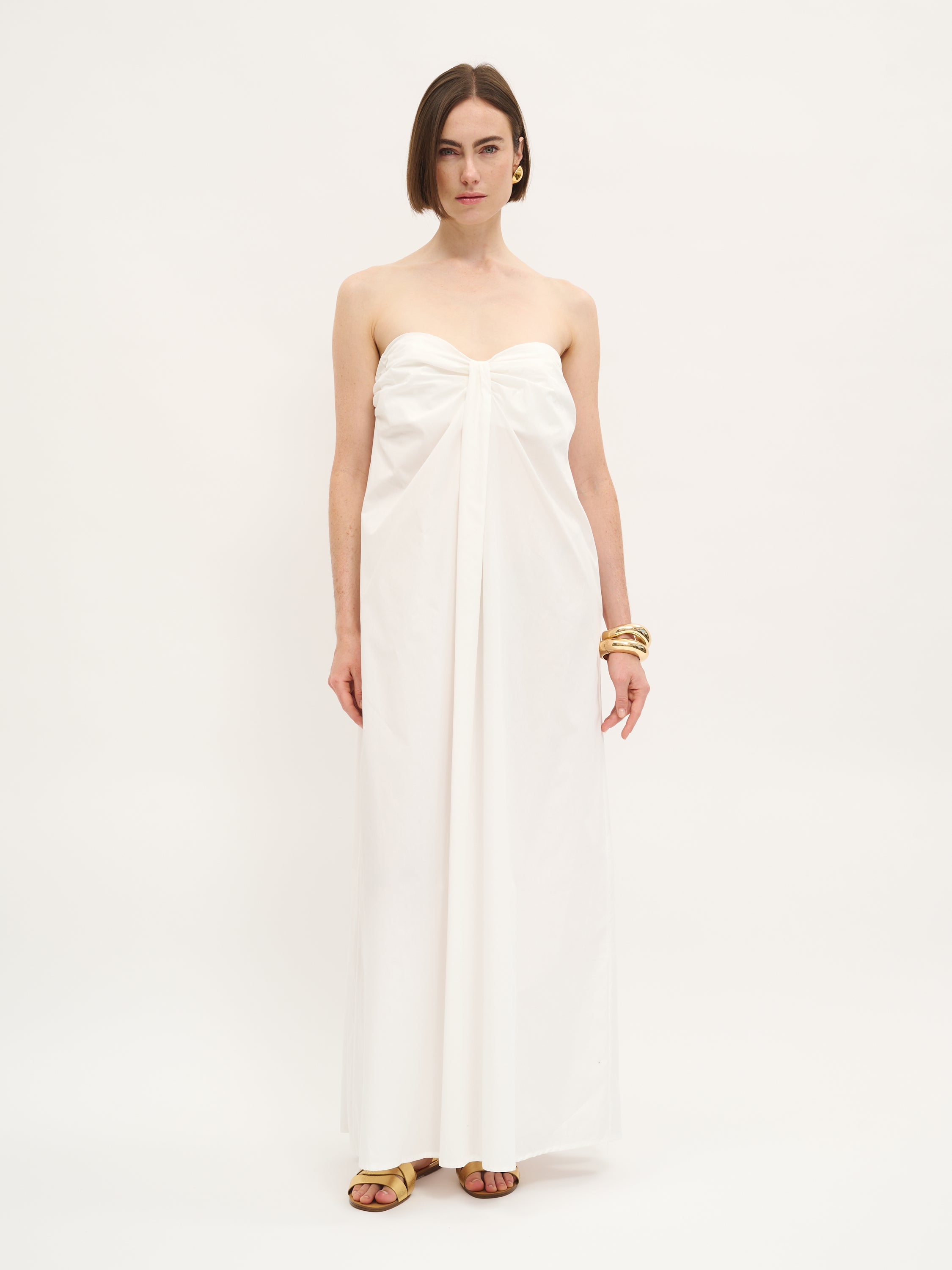 Bandeau Cotton Maxi Dress