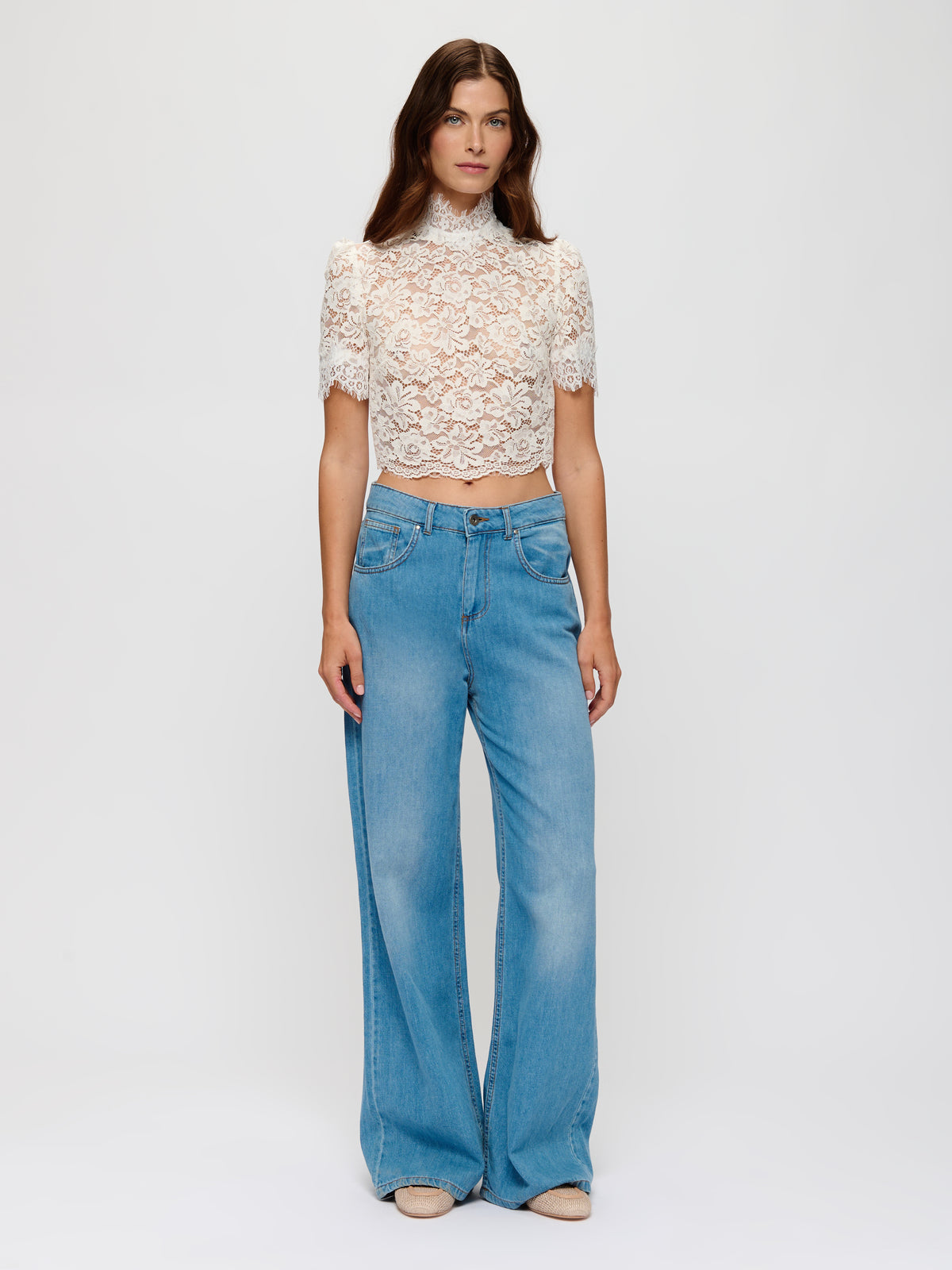 Cropped Lace Top