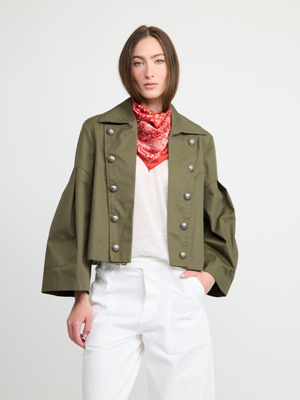 Veste de tailleur kaki