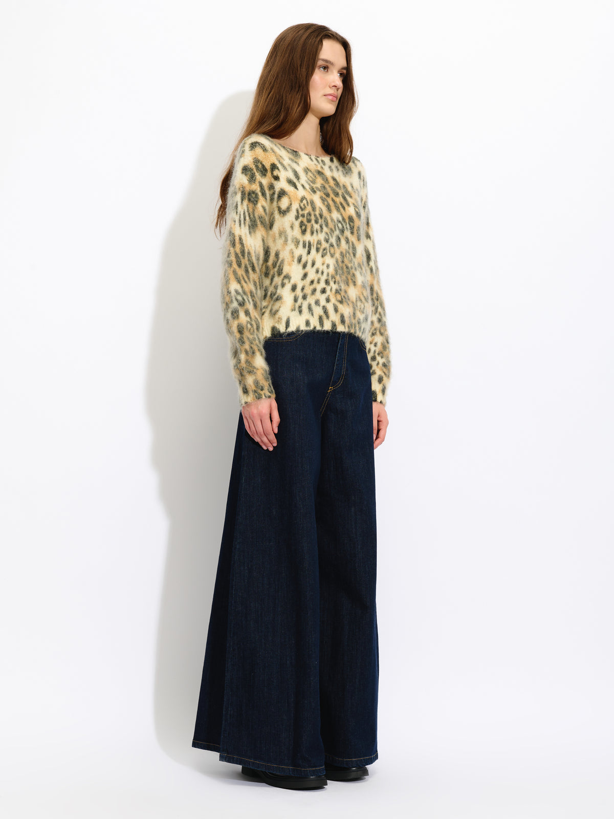 Wool Blend Leopard Sweater