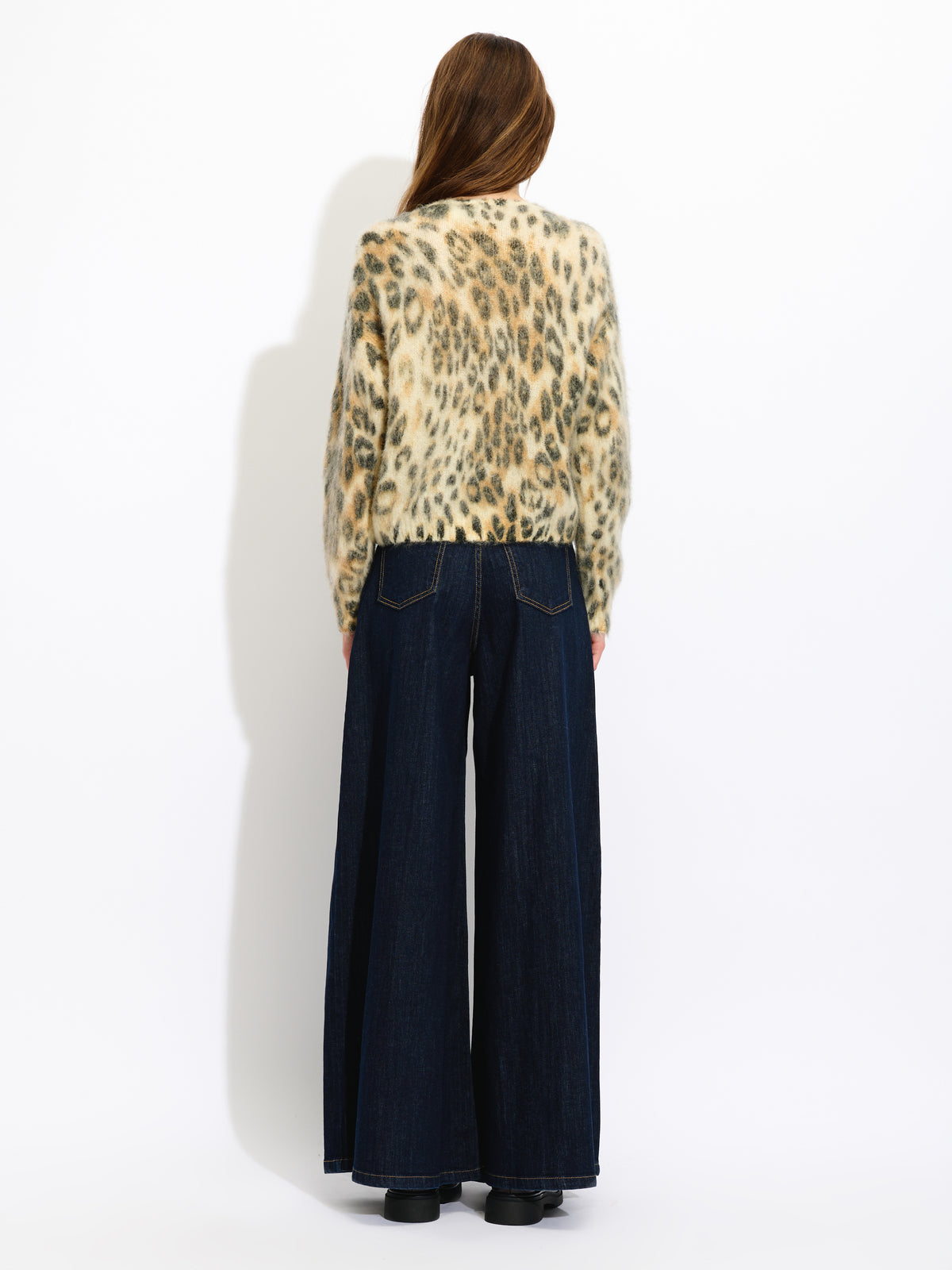 Wool Blend Leopard Sweater