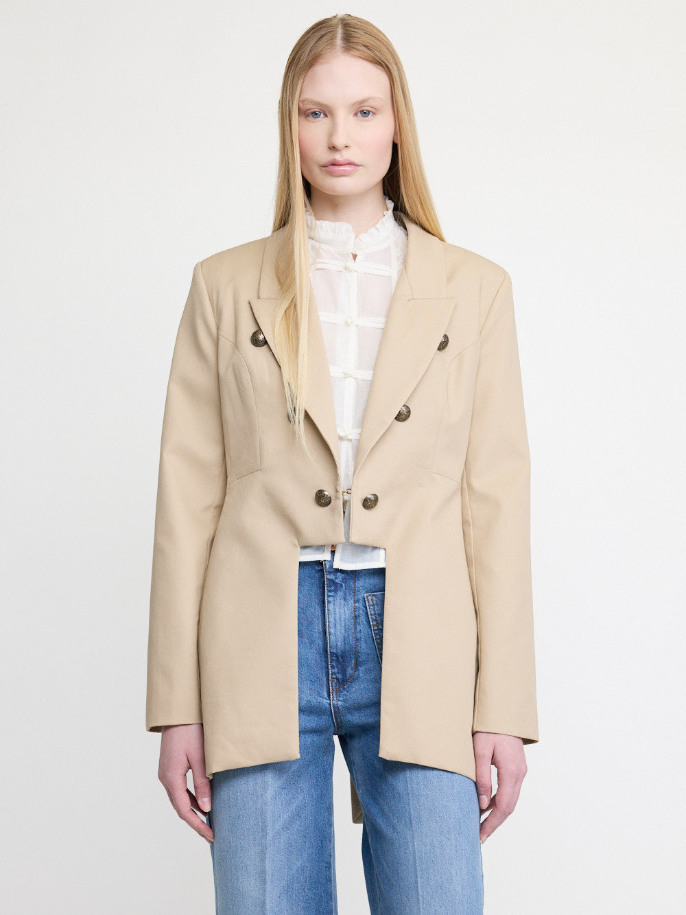 Blazer asymétrique sur mesure