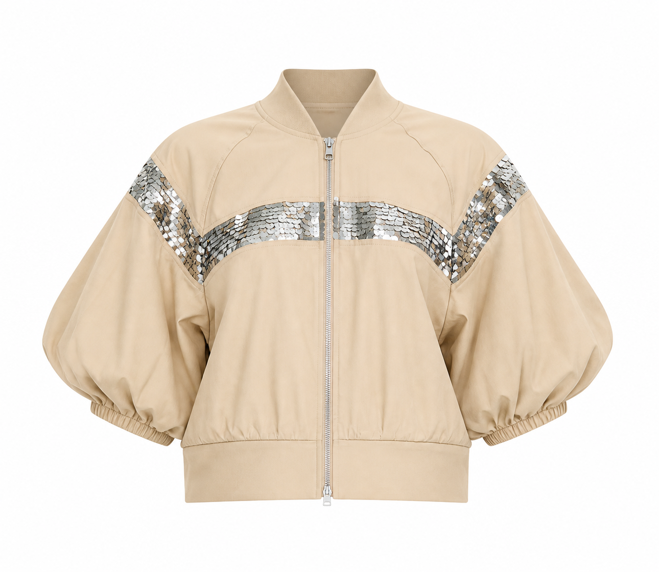 Sequin Detail Bomber Jacket