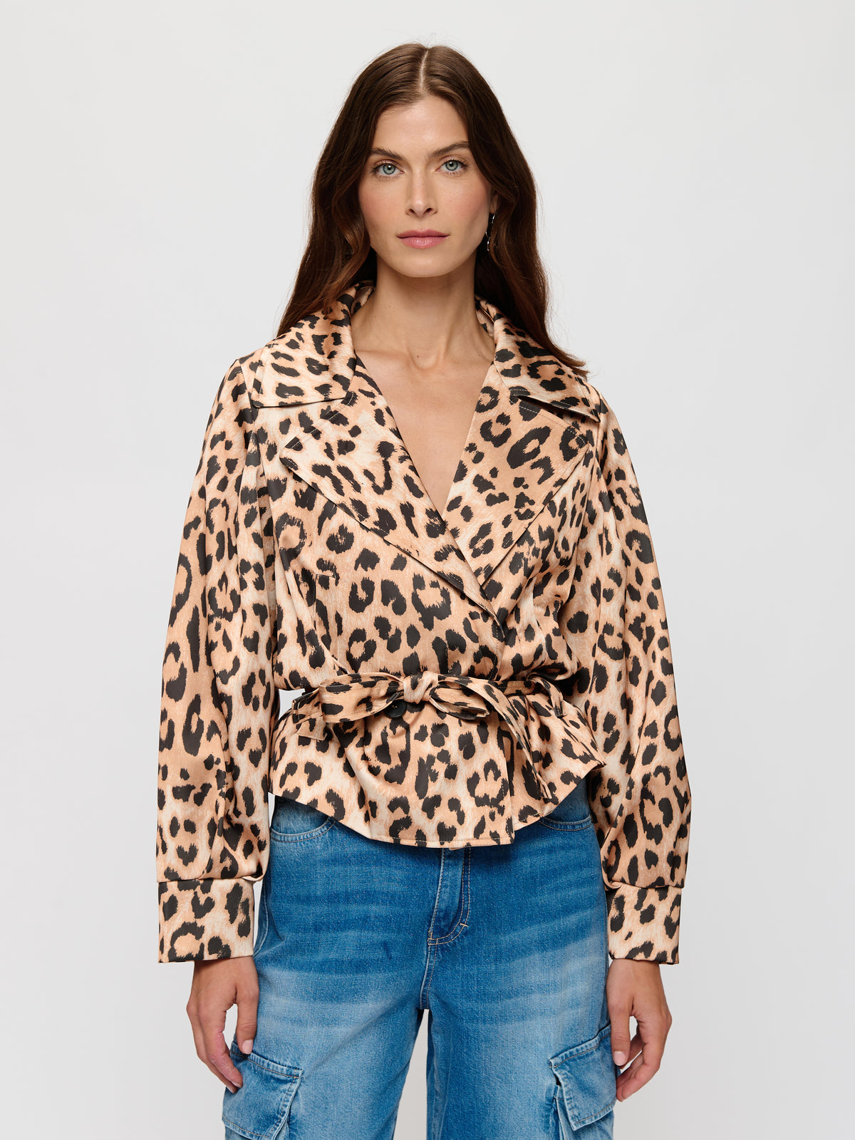 Leopard Belted Jacket