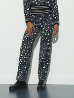 Pantalon en maille imprimé léopard