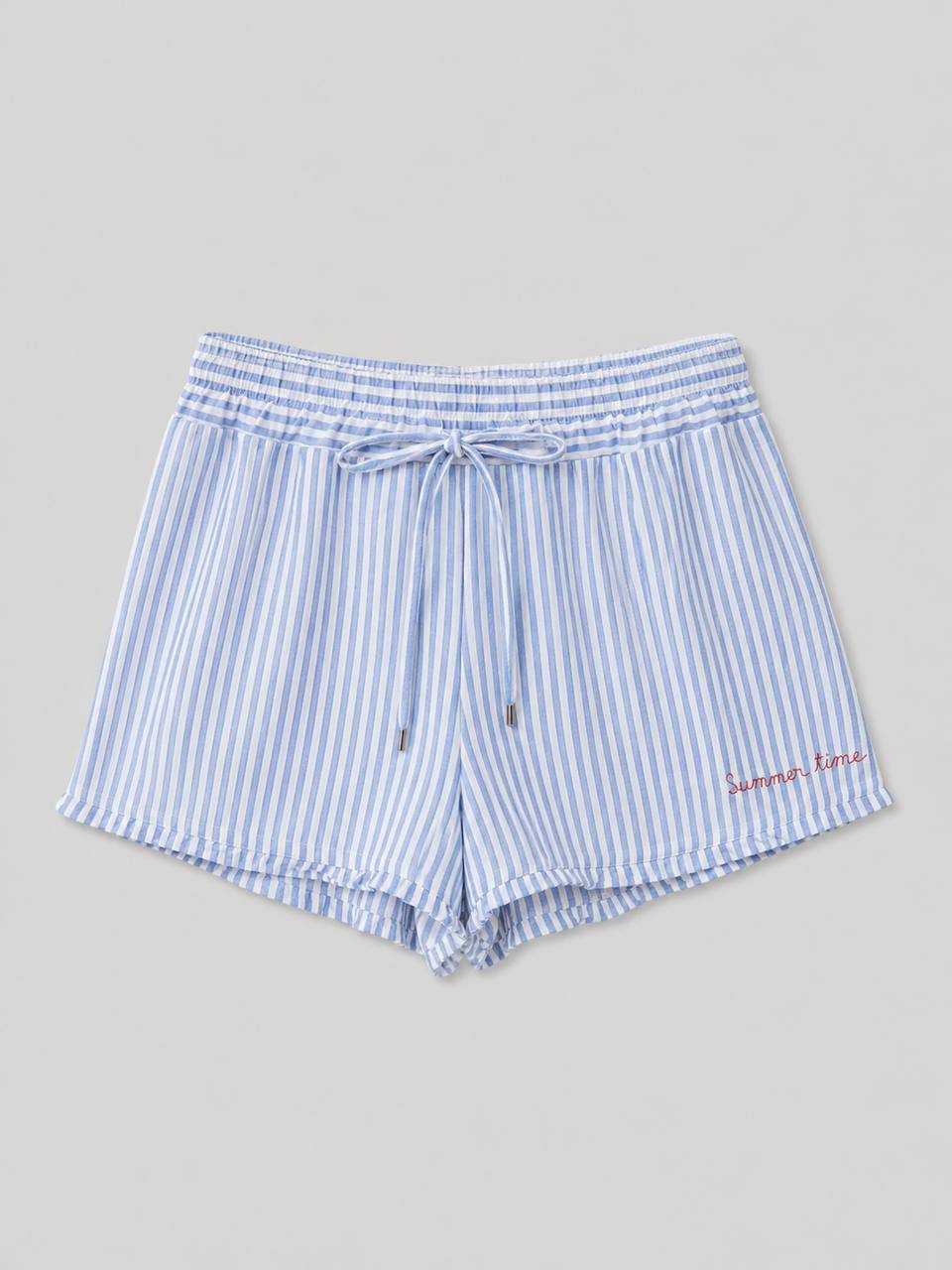 Striped Drawstring Shorts