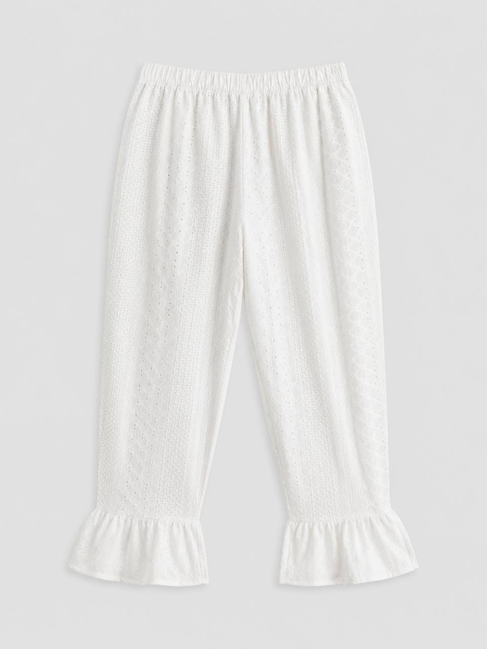 Eyelet Ruffle Pants