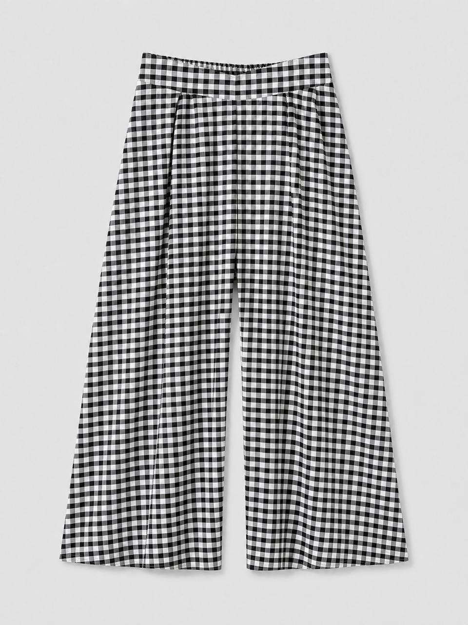 Gingham Wide Leg Pants