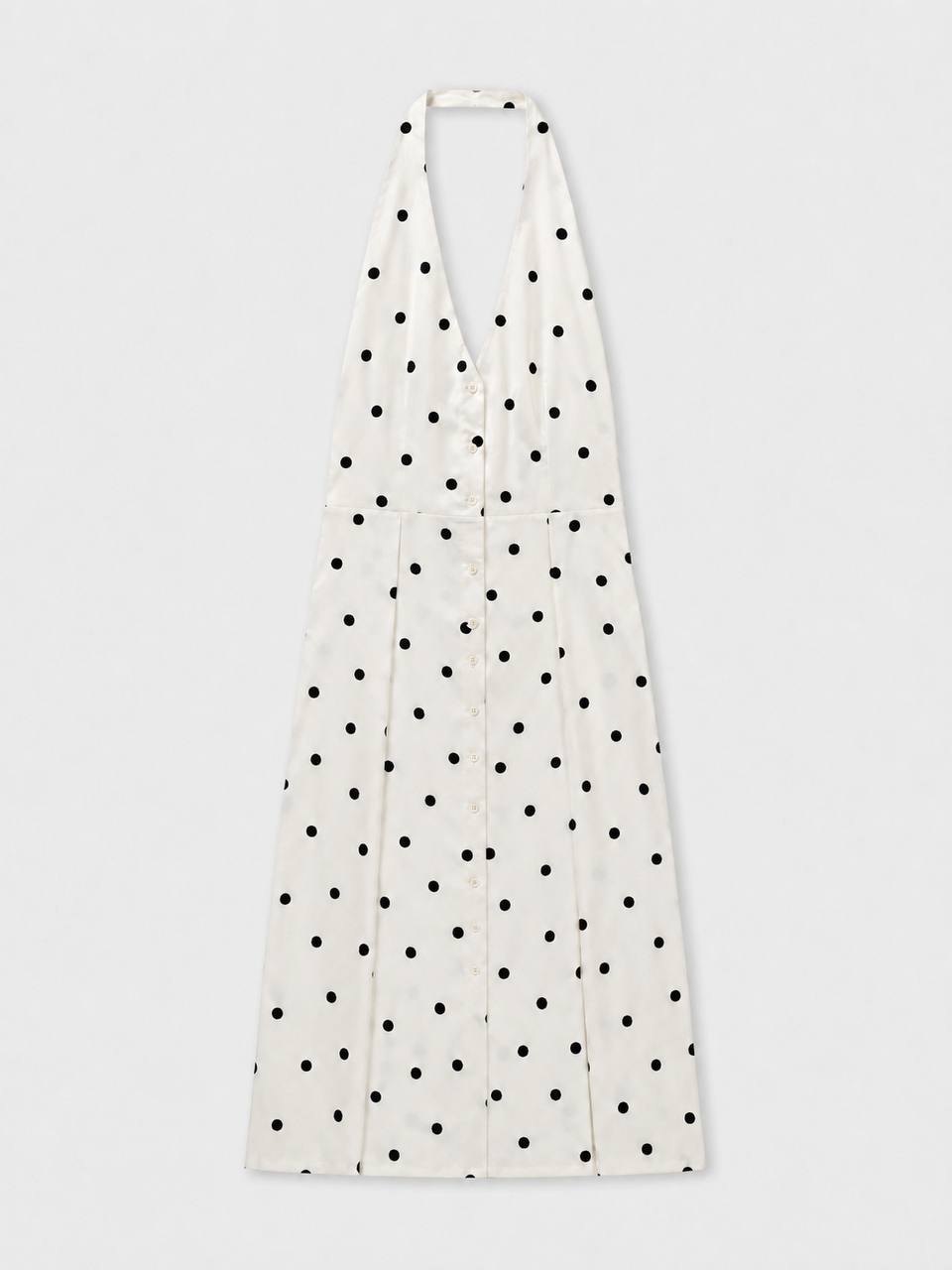 Polka Dot Halter Maxi Dress