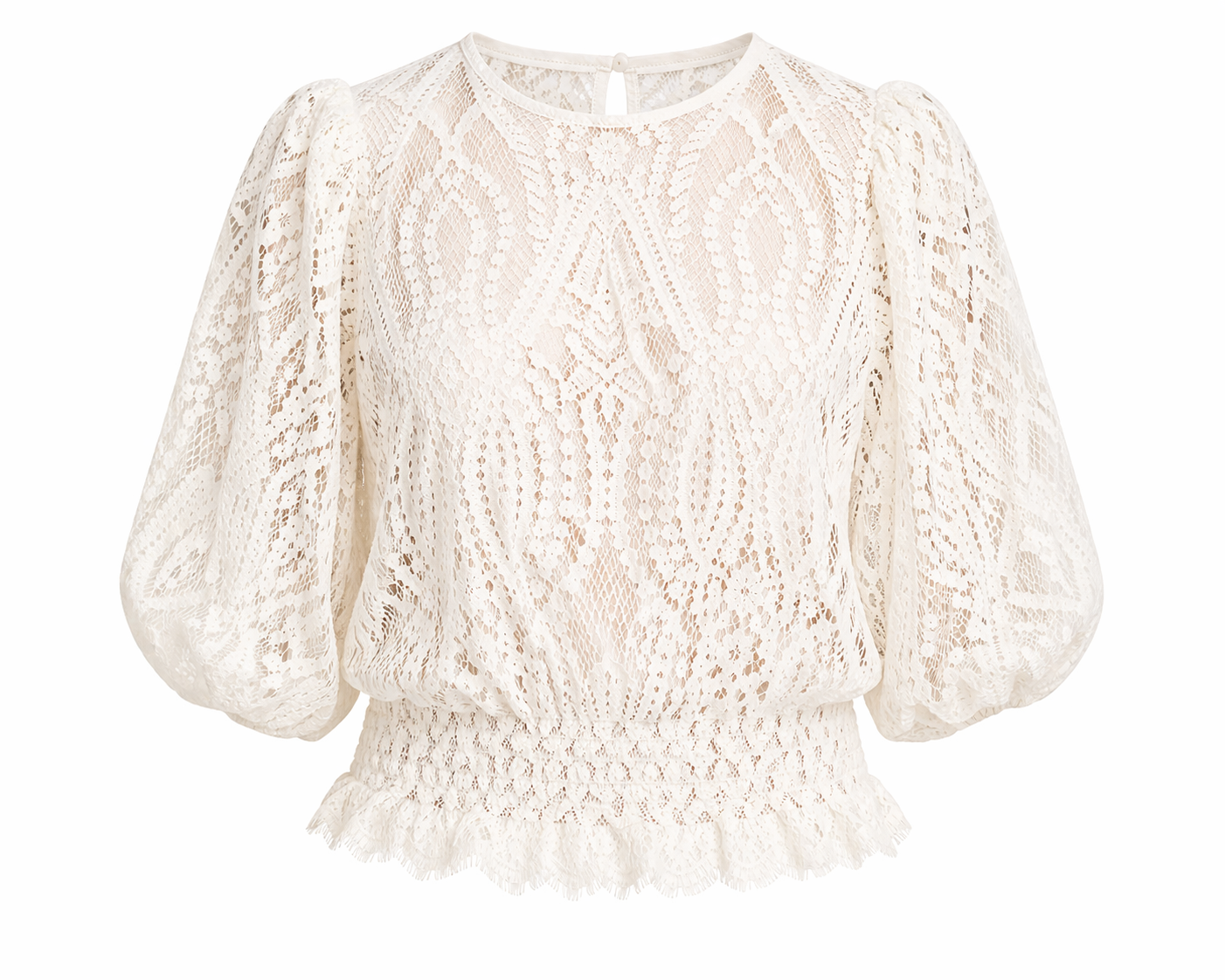 Lace Blouse Elastic Cuffs