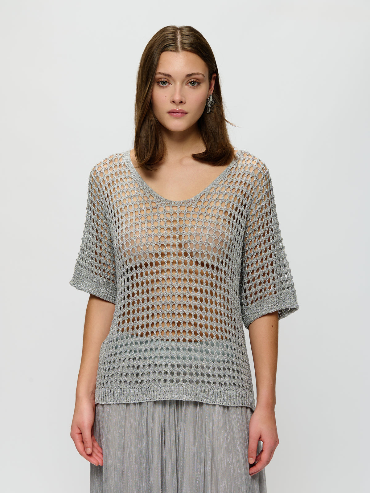 Crochet T-Shirt With Dolman Sleeves