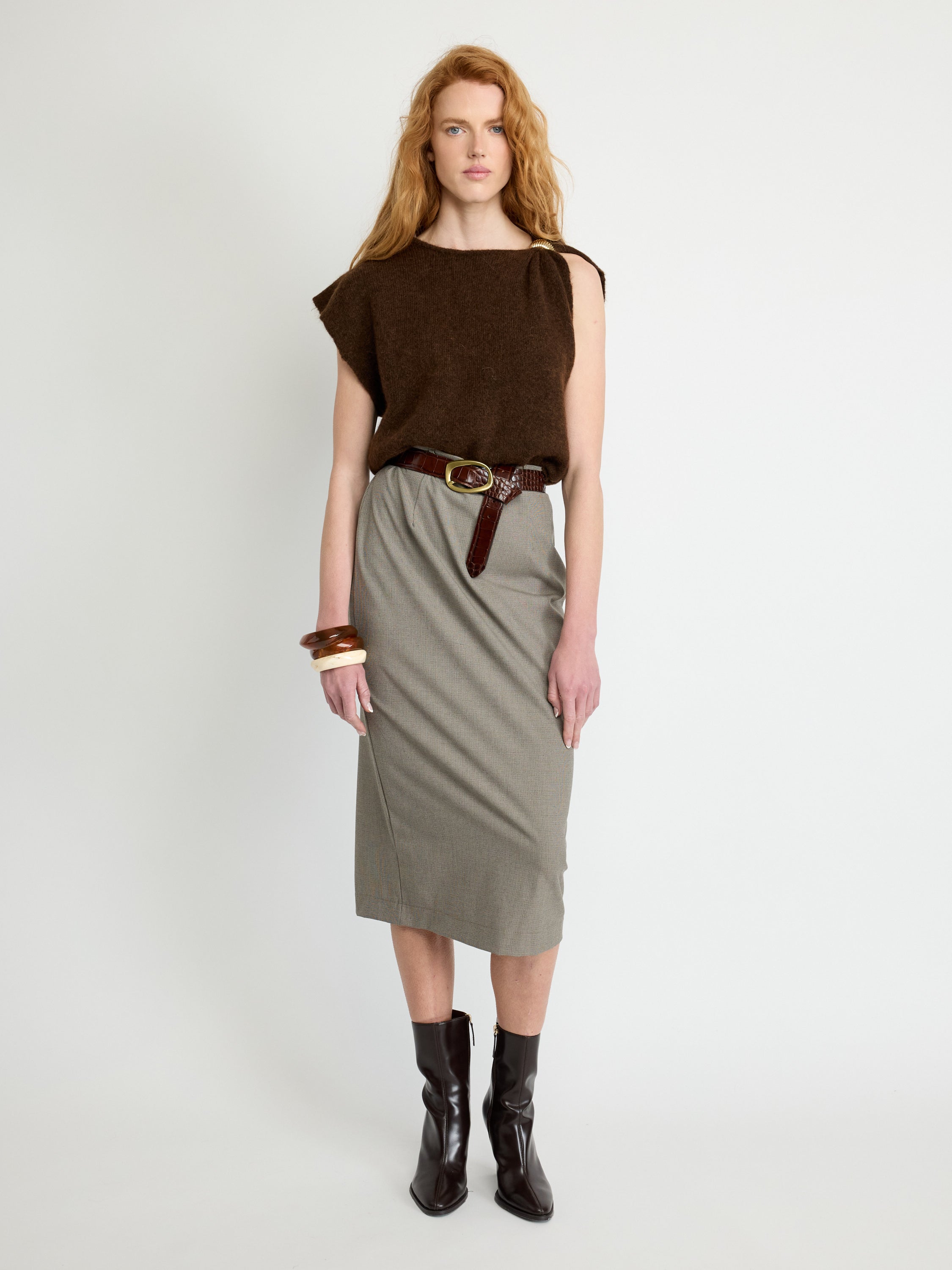 Haut en tricot mélangé mohair
