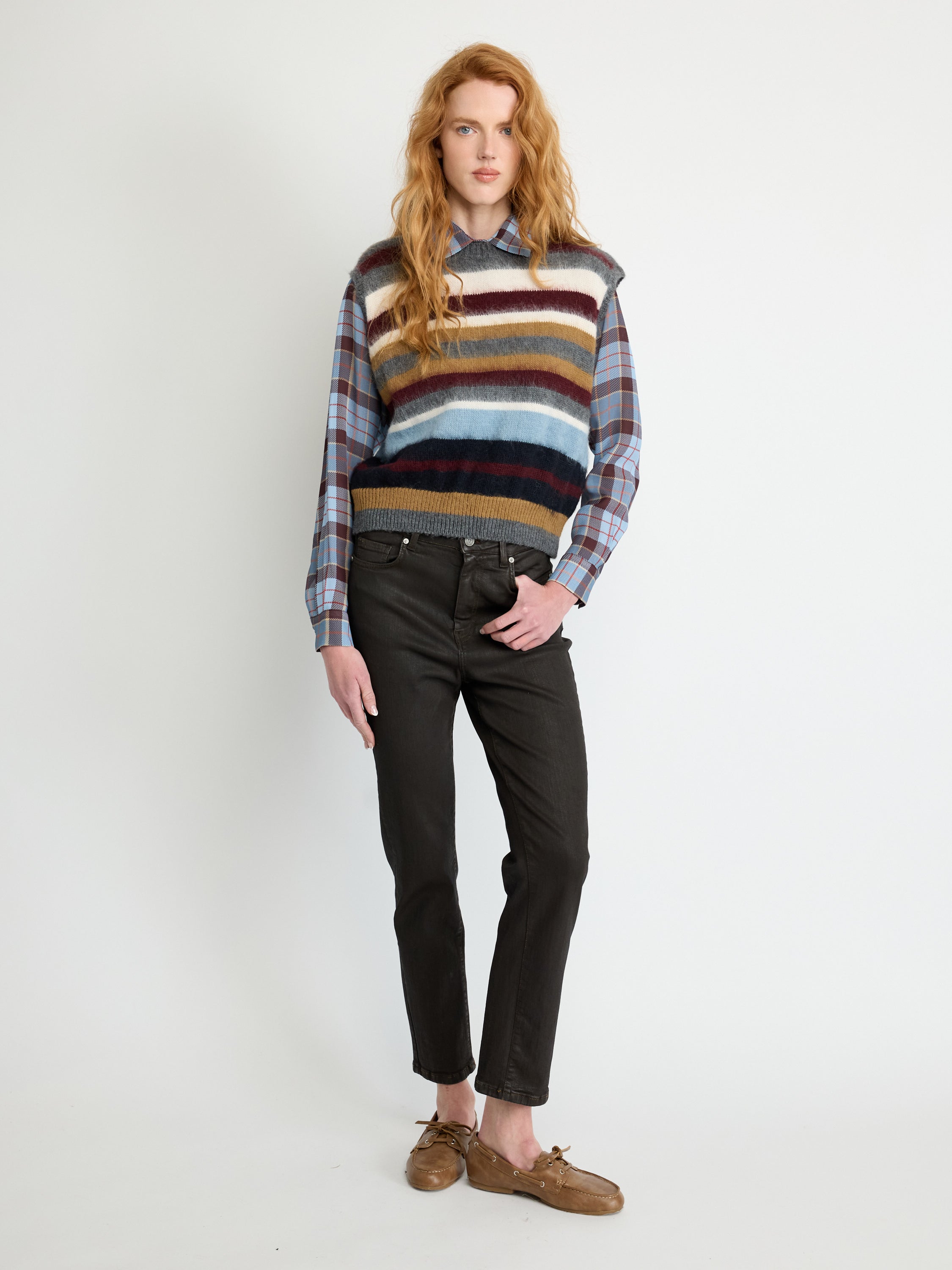 Striped Knit Vest