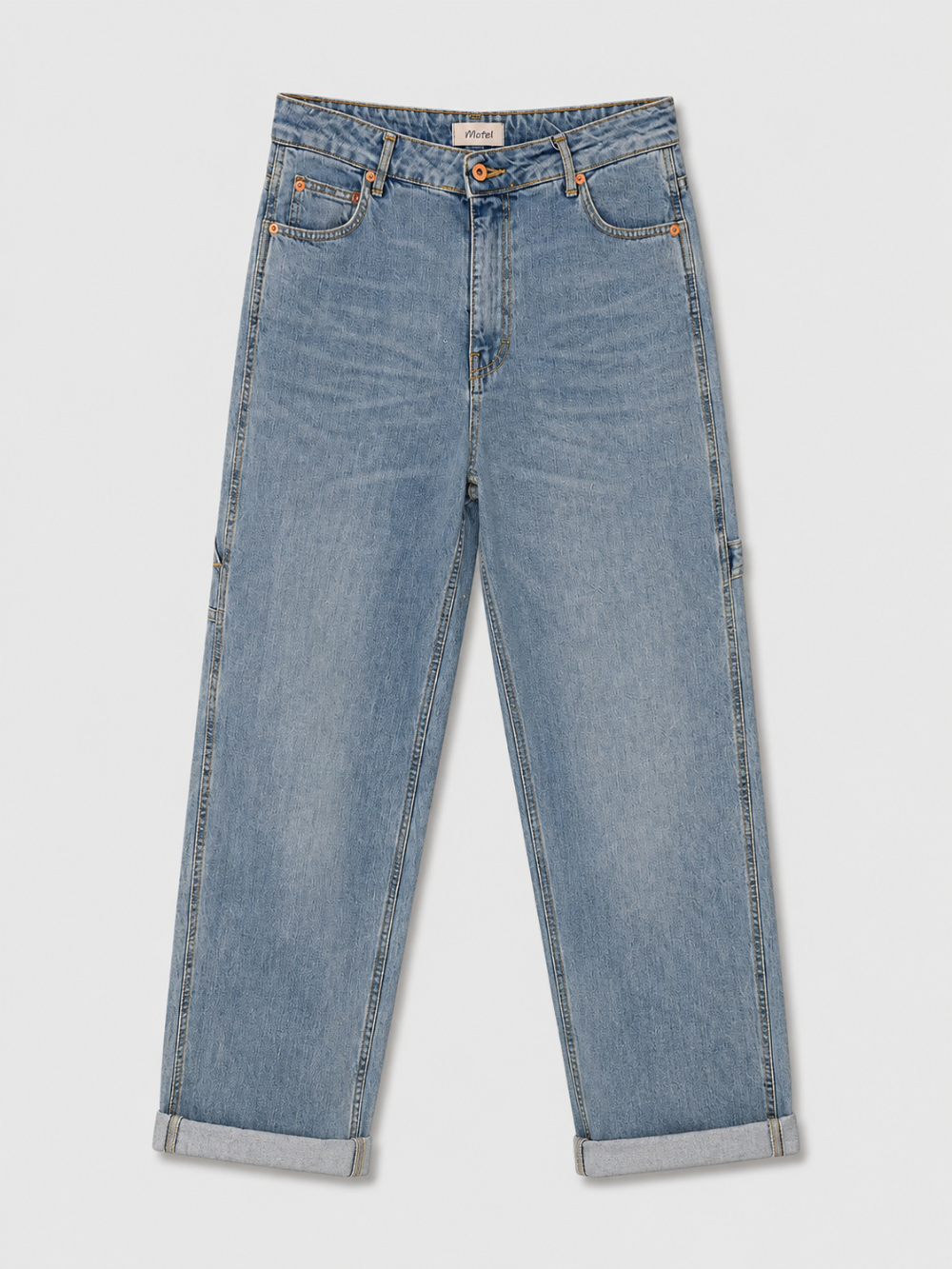 Jeans droits délavés style vintage