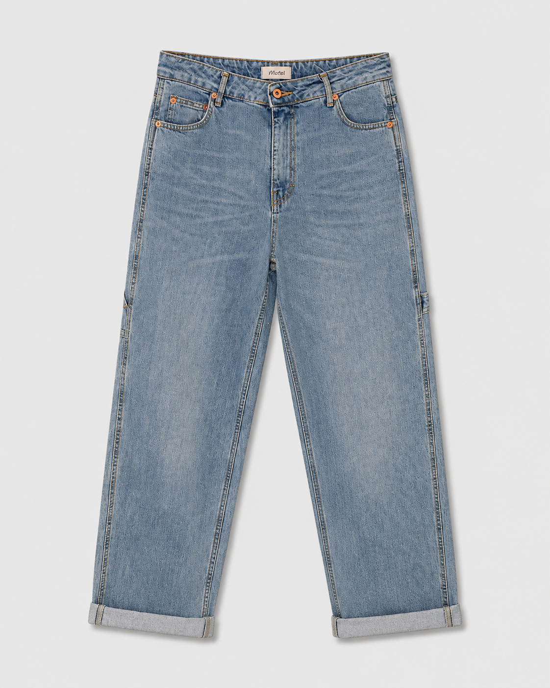 Vintage Wash Straight Jeans