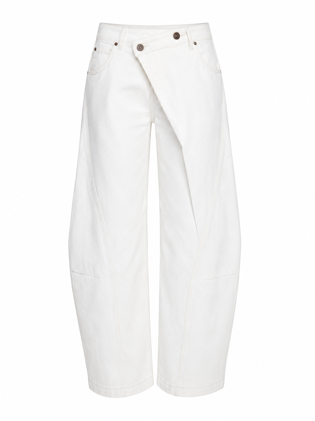 Cream Wide Leg Denim
