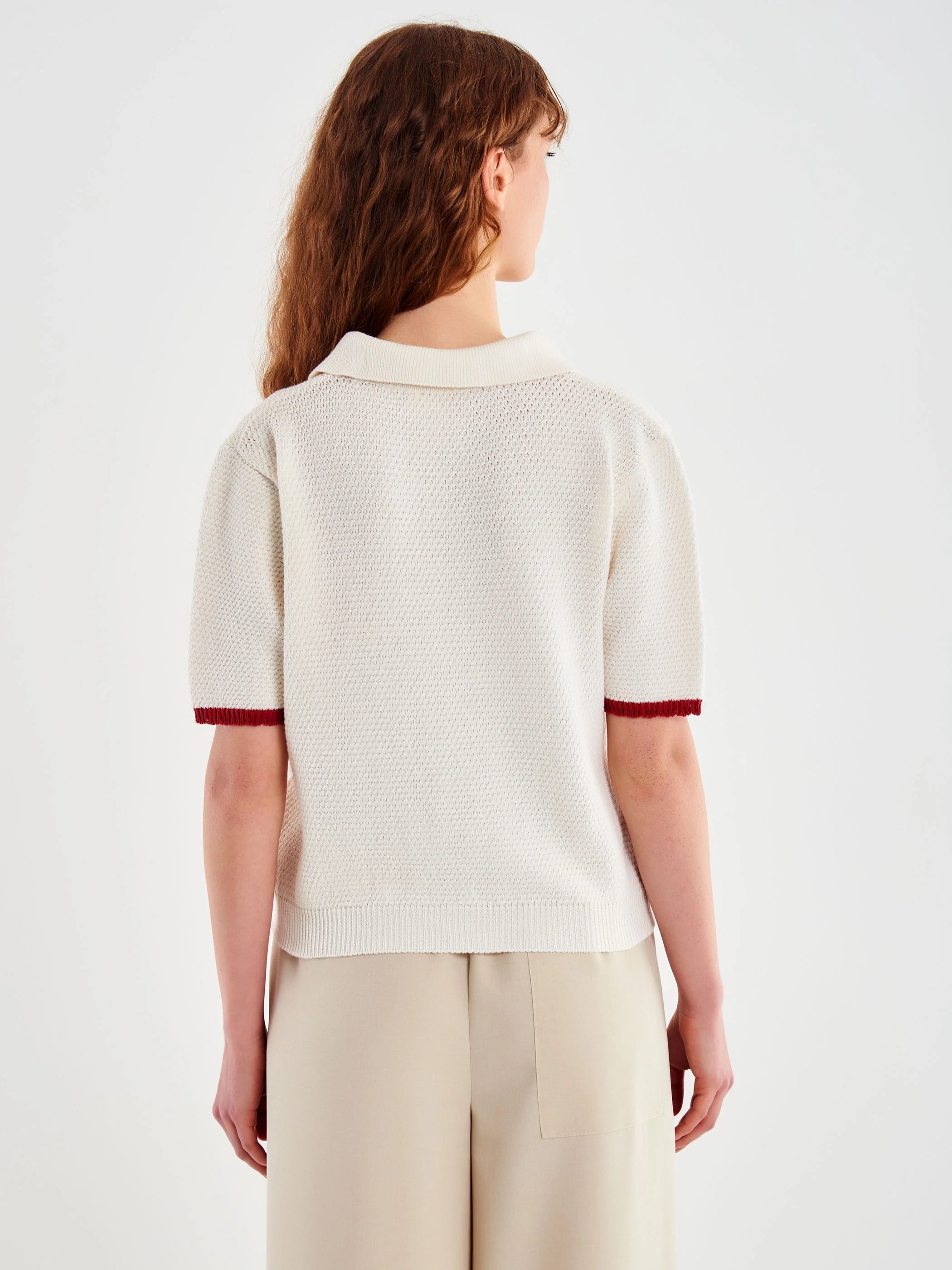 V-neck Half Sleeve Sweater