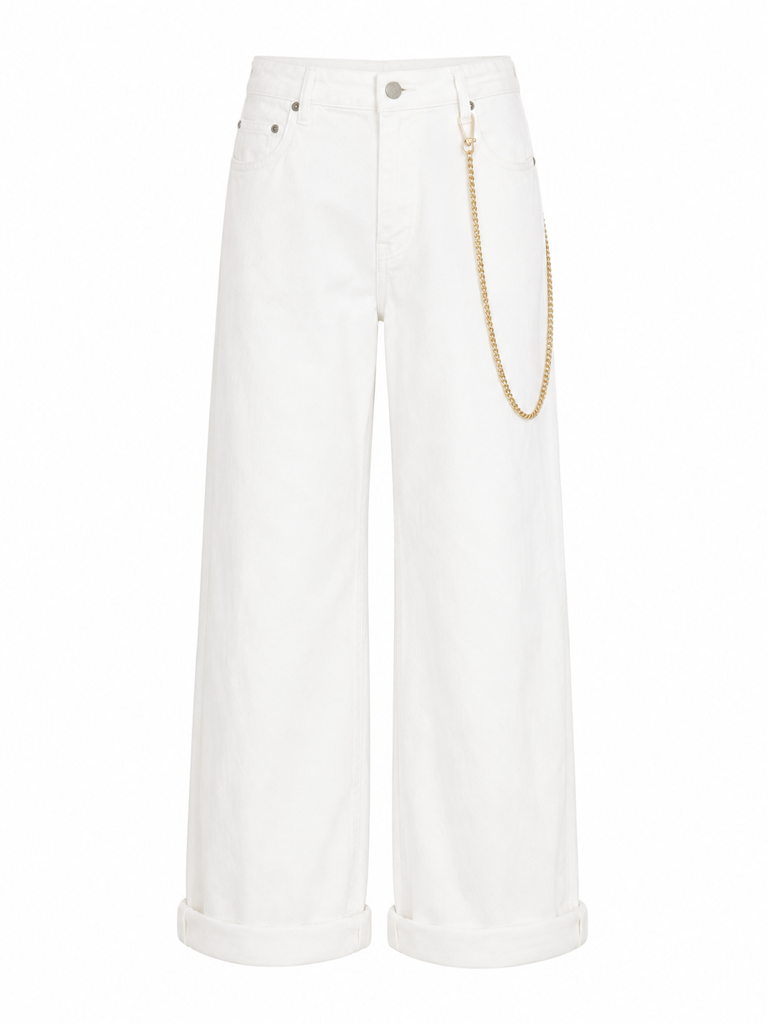 Wide-Leg Denim Jeans