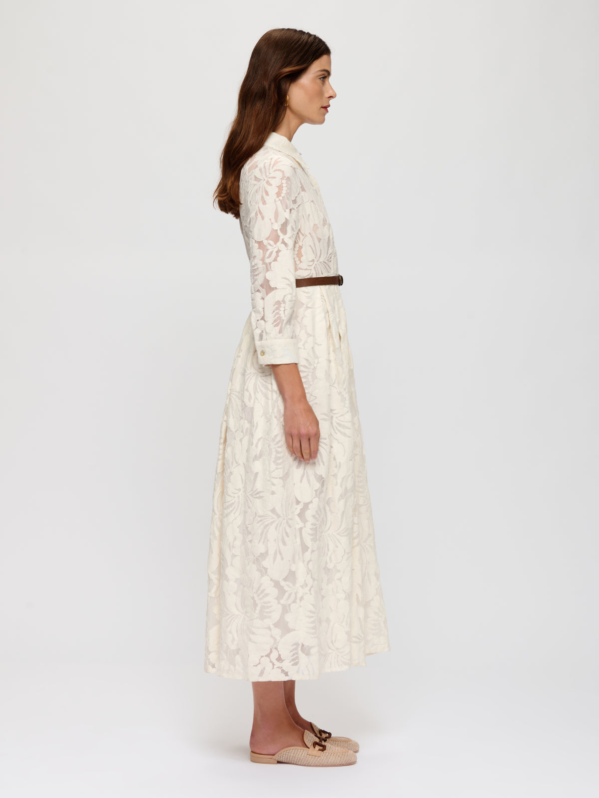 Belted Lace Dress