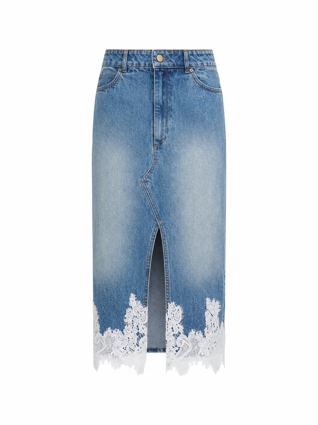 Jupe midi en dentelle