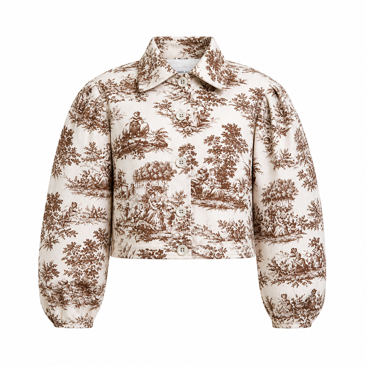 Toile Print Cropped Jacket