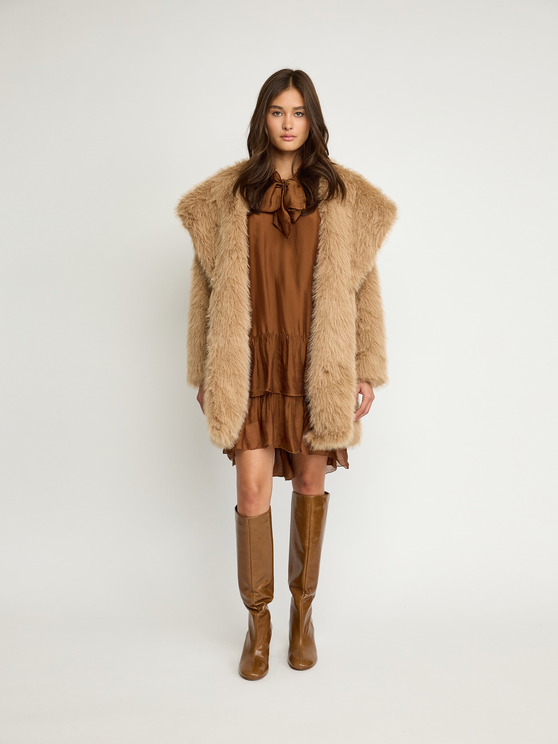 Plush Faux Fur Coat