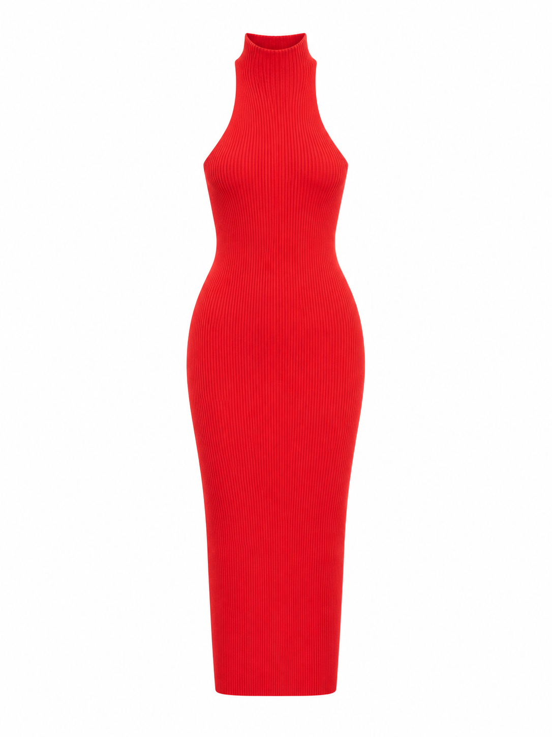Ribbed Halter Maxi Dress