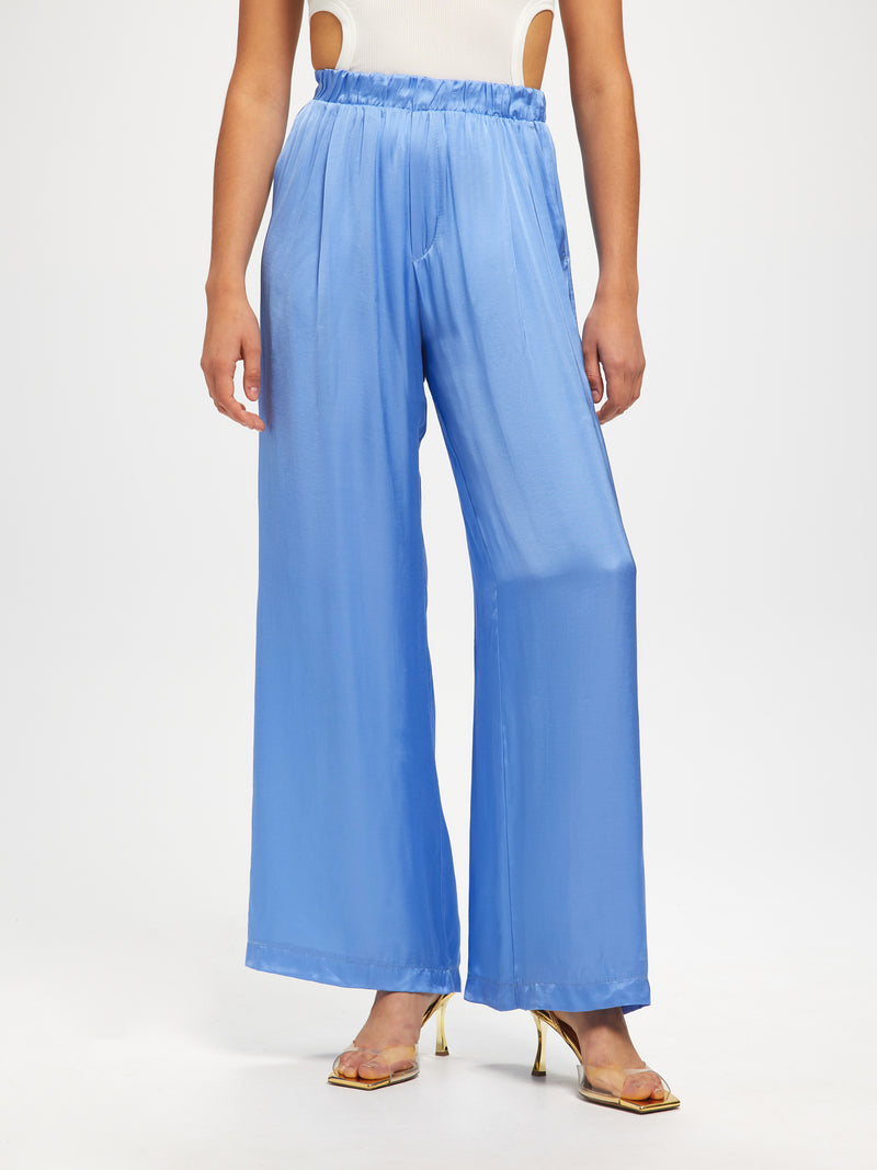 Satin Flared Trousers