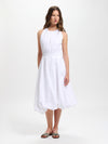 Stretch waist cotton dress